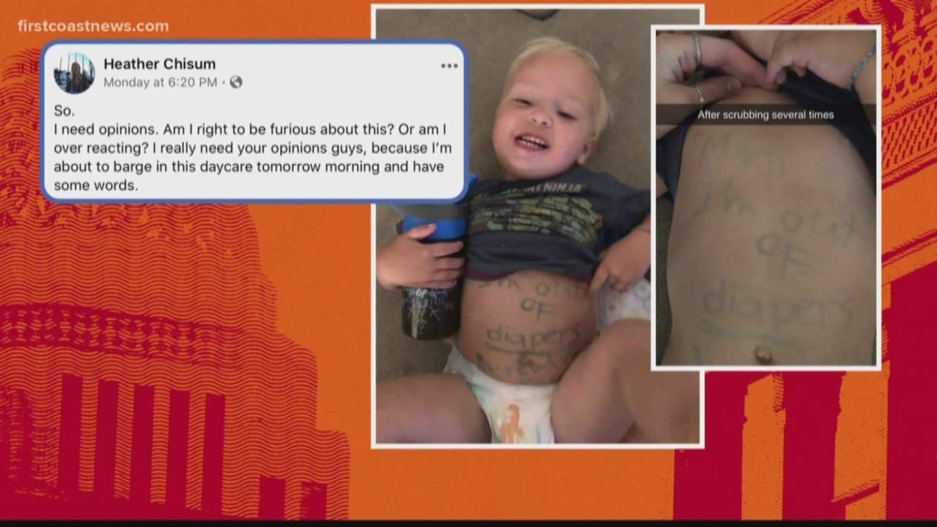 A teacher in Florida has been fired after allegedly writing on a child's stomach.