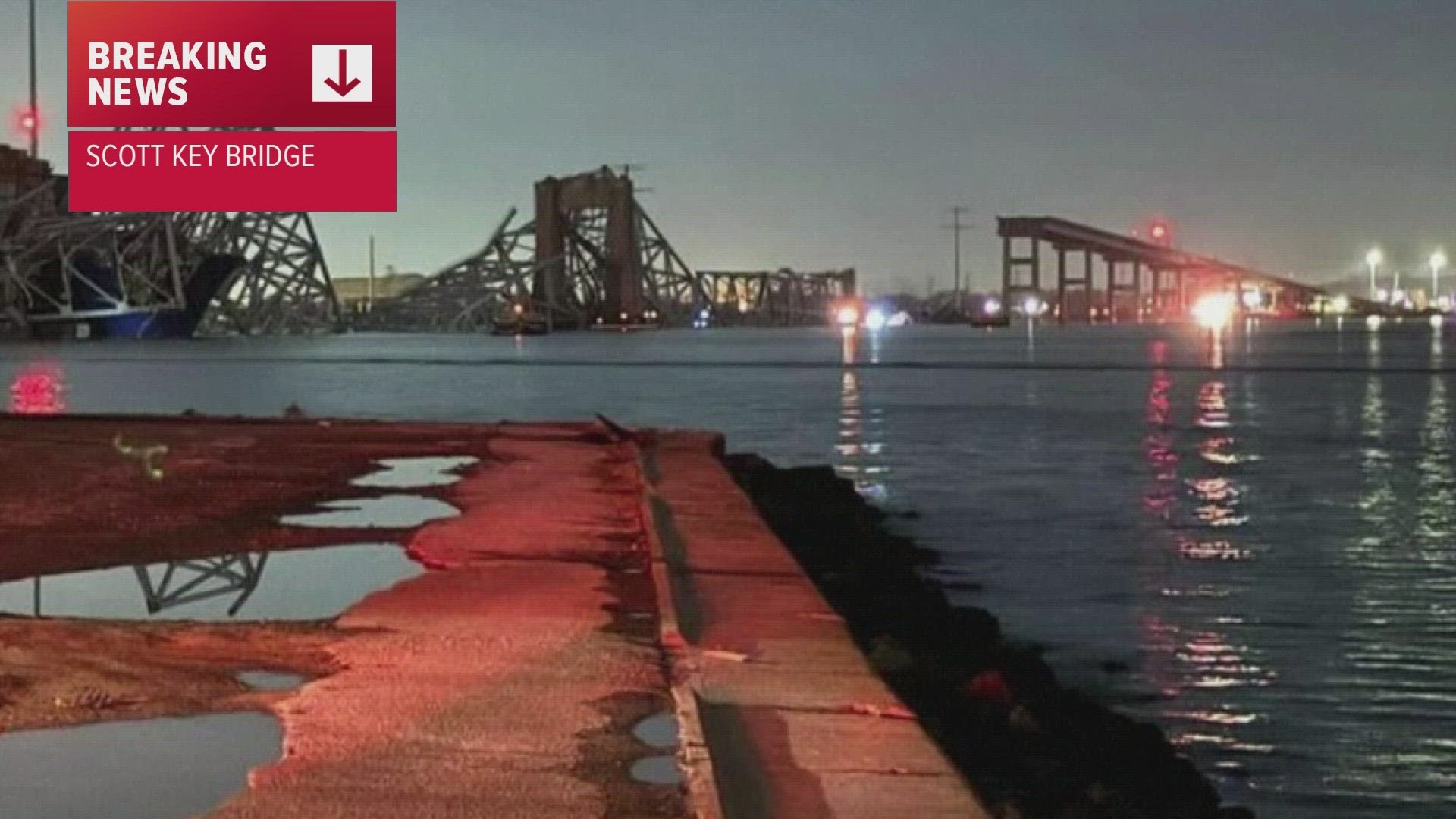 The collapse happened after a container ship struck the Baltimore bridge, resulting in several vehicles falling into the river below.