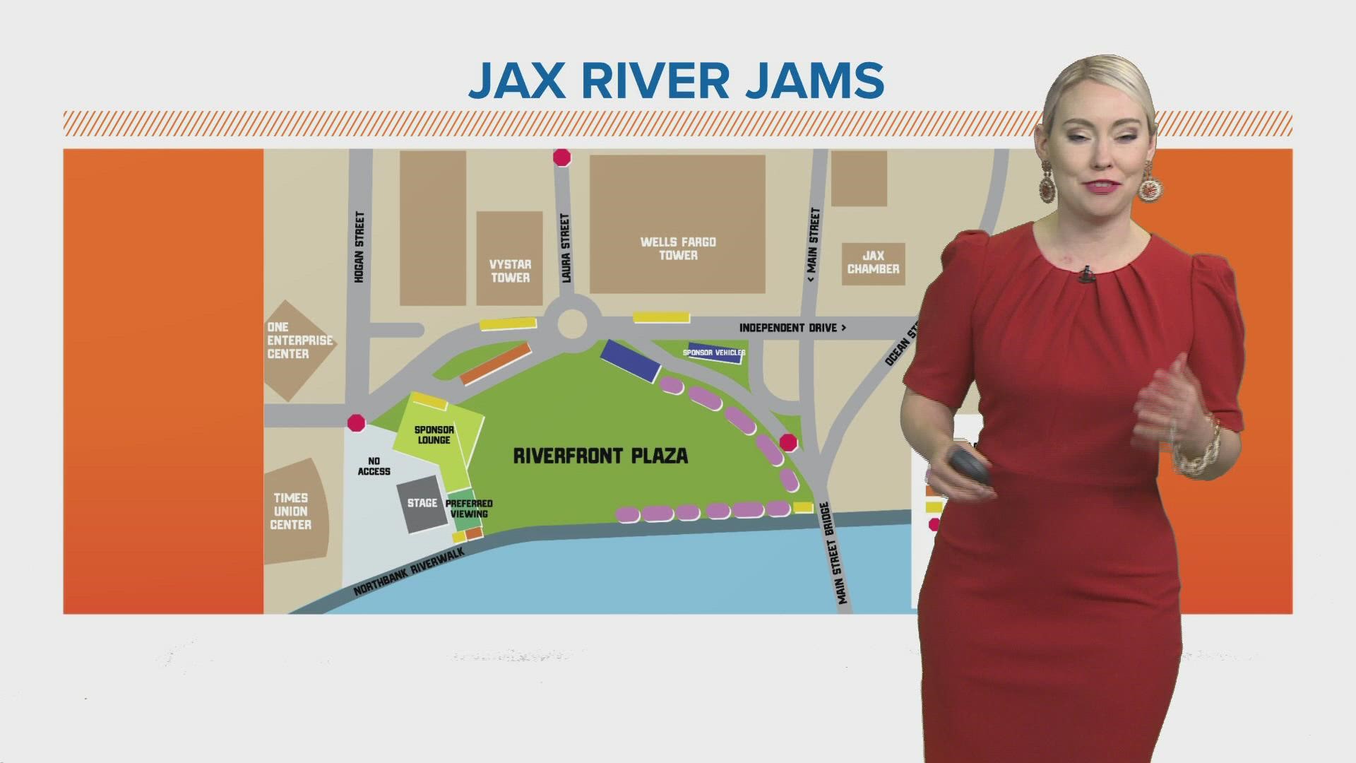 Boyz II Men are headlining Jax River Jams Thursday night, and that means there will be road closures near the site of the former Jacksonville Landing.