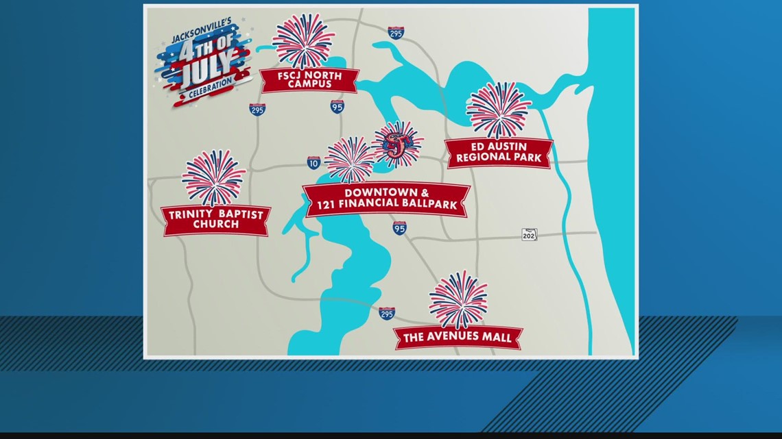 Six Jacksonville locations to see 4th of July fireworks