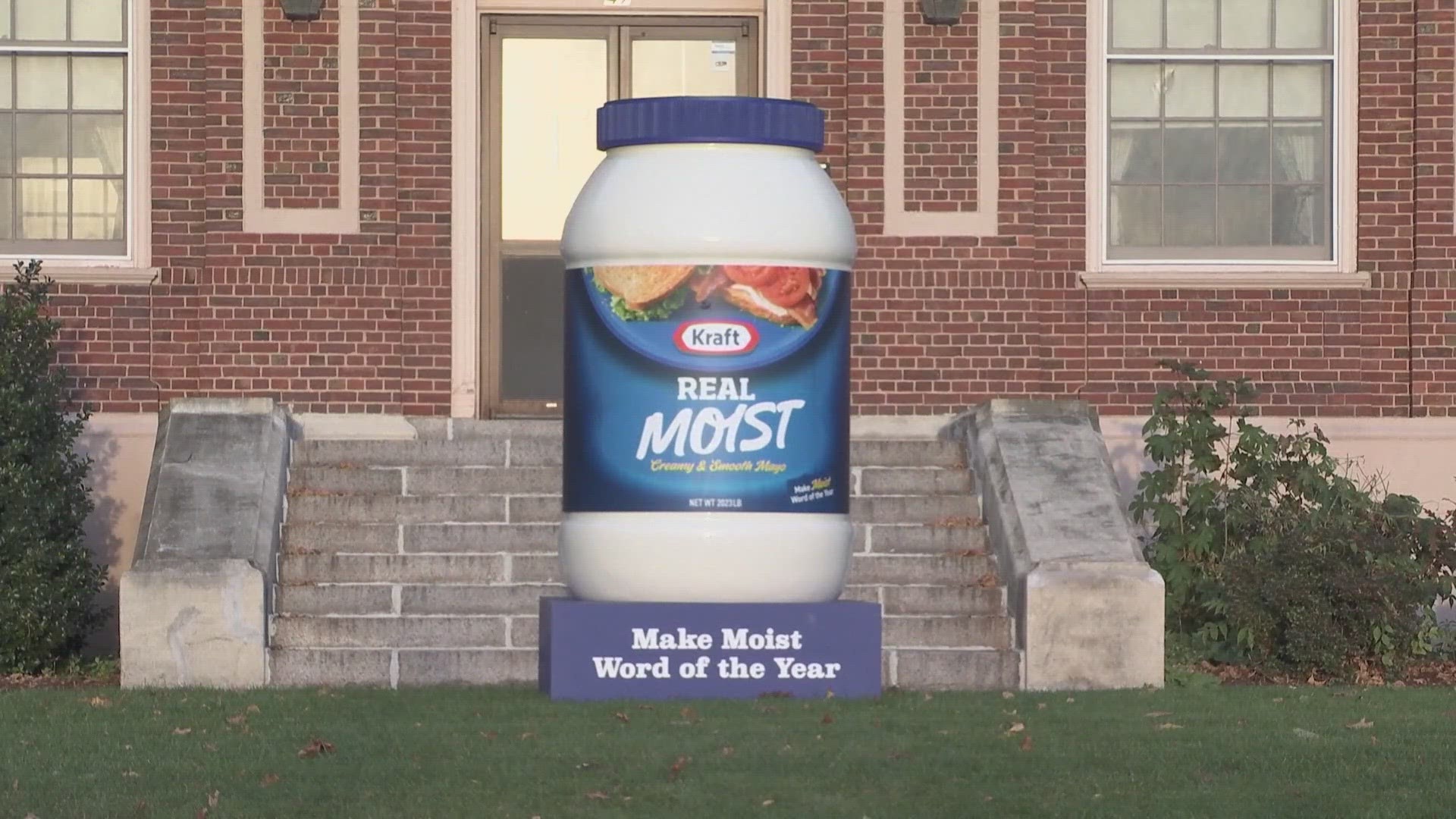 The surprised delivery was an attempt made by Kraft to make "moist" the word of the year (2023). The company says they want to give the word a good reputation.