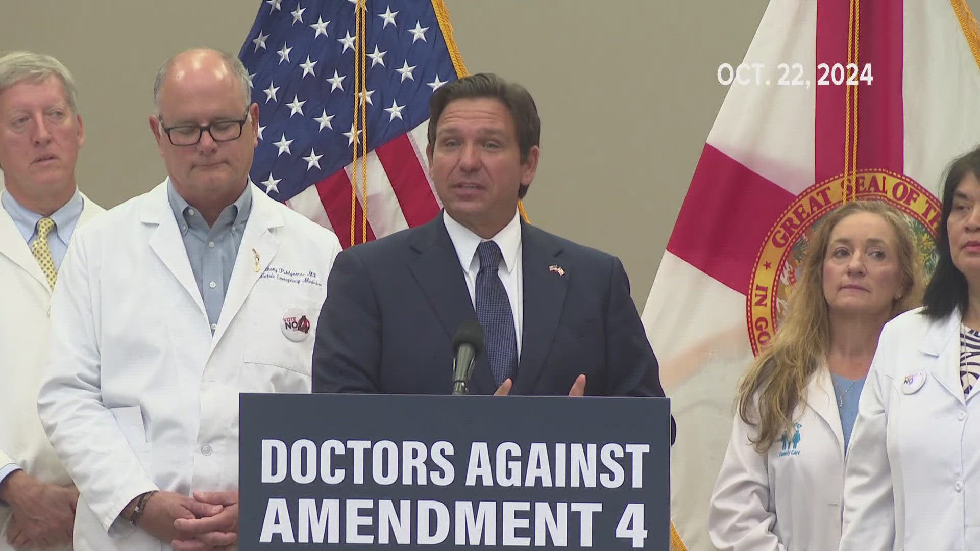 Gov. Ron DeSantis had held three press conferences so far to advocate against Florida's abortion amendment.