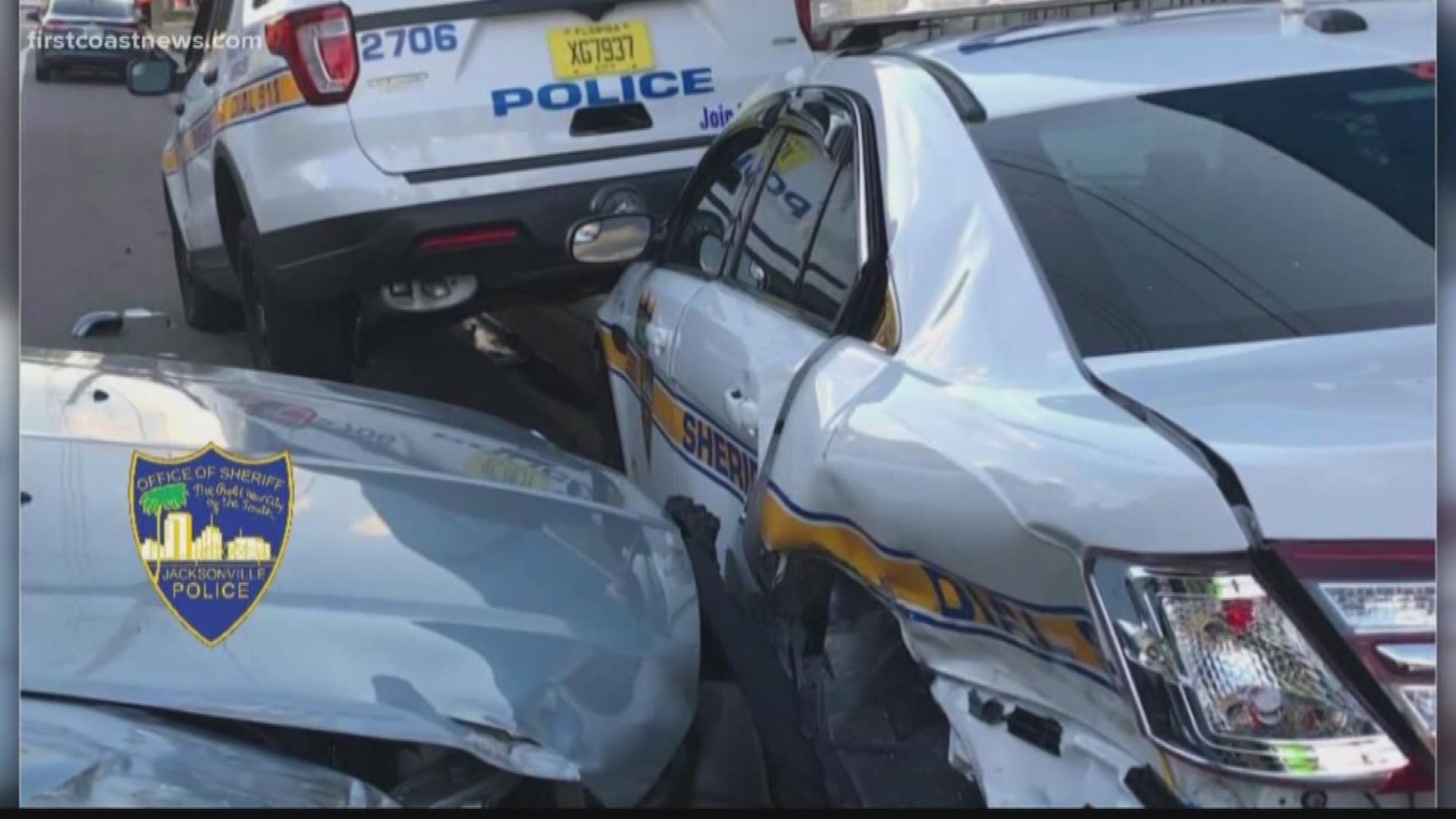 Drunk Driver Crashes Into Two Parked JSO Cars | Firstcoastnews.com