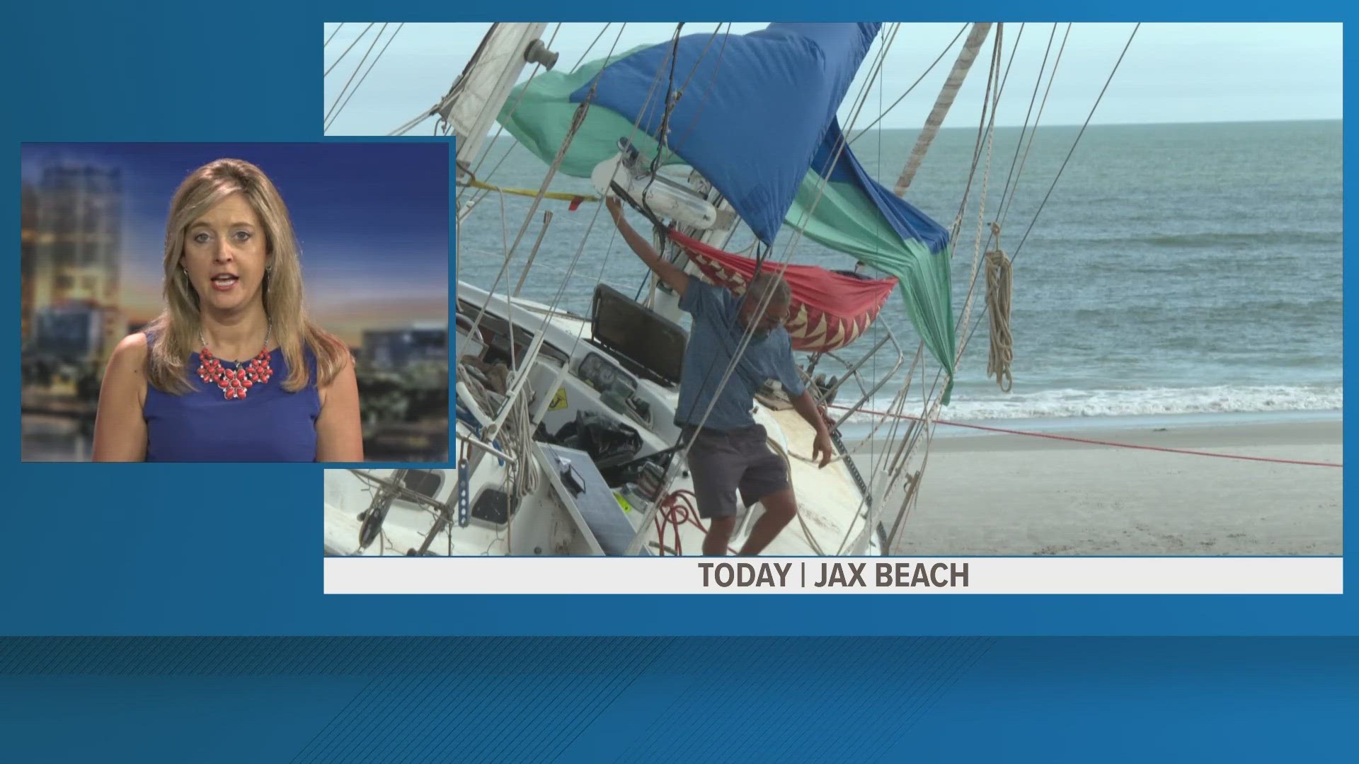 Luke Rehberg was sleeping in a hammock, watching over his beached sailboat on Jacksonville Beach, since Oct 14. He is ready for his stakeout to end.