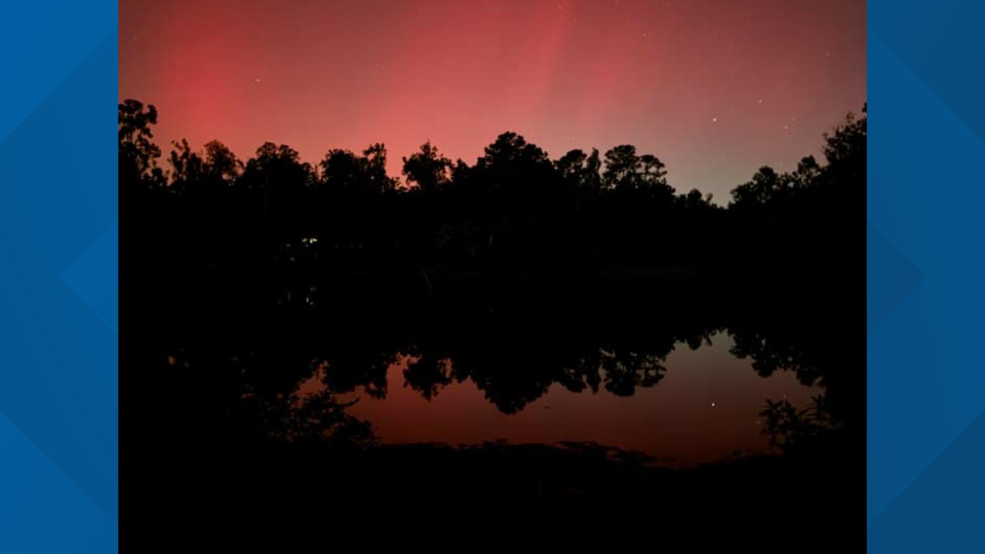 Northern lights shine in & Florida