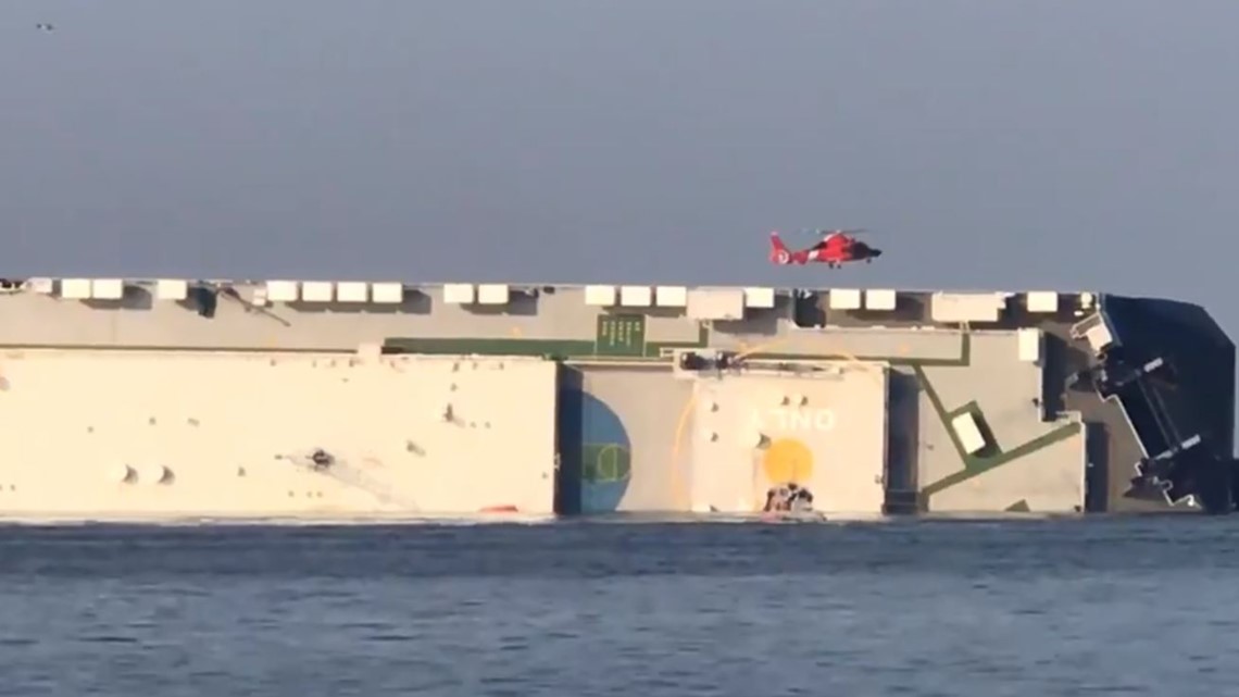 Brunswick boat ramp to remain closed due to capsized cargo vessel in St