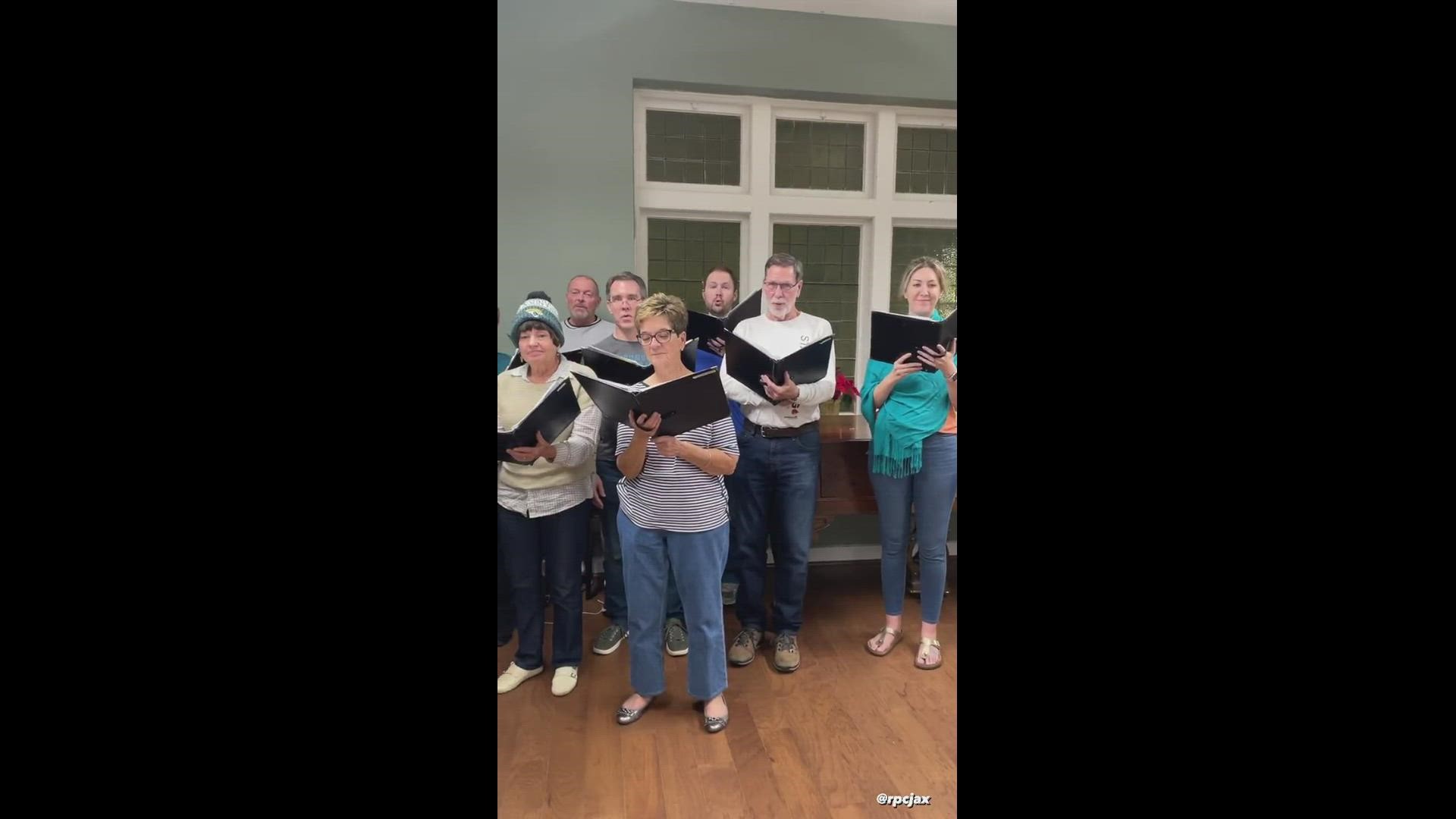 Riverside Presbyterian Church recorded the video to send the Jaguars off to KC.