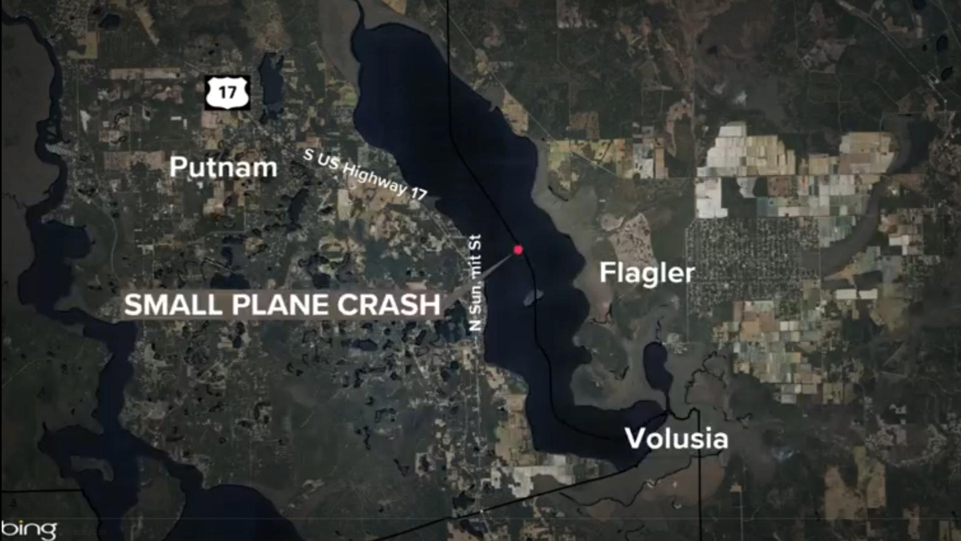 The two occupants aboard the plane were not hurt, according to the Florida Highway Patrol.