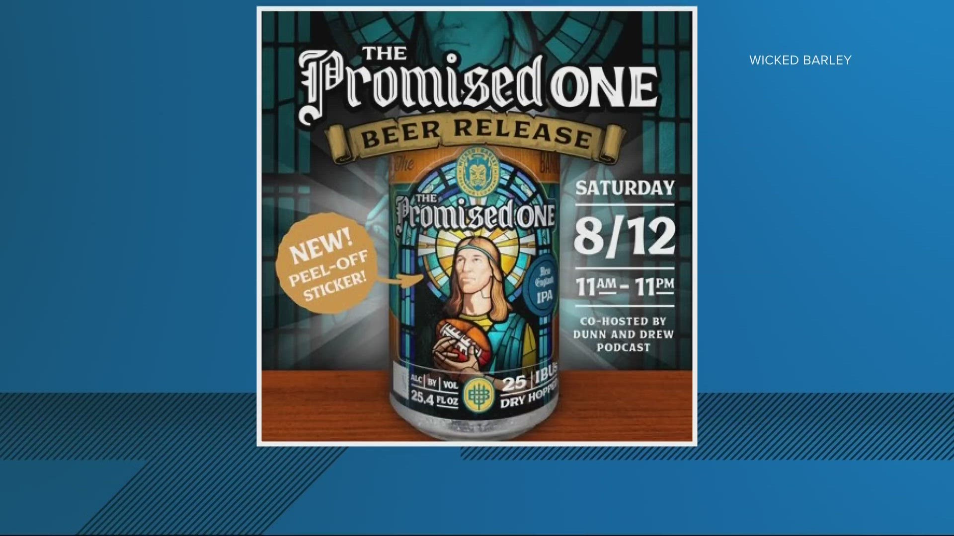 According to the Dunn and Drew's Twitter page, "The Promised One" beer release features Trevor Lawrence on the front of the 25.4 ounce limited edition can.