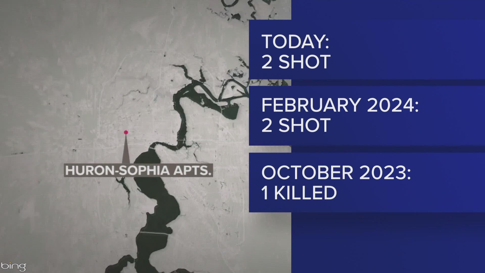 A string of violence is plaguing the Huron-Sophia apartment complex.