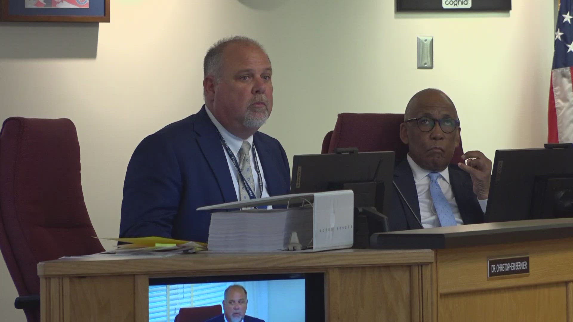 Duval County Public Schools Superintendent Dr. Christopher Bernier was sworn in hours before he attended his first board meeting on Tuesday.