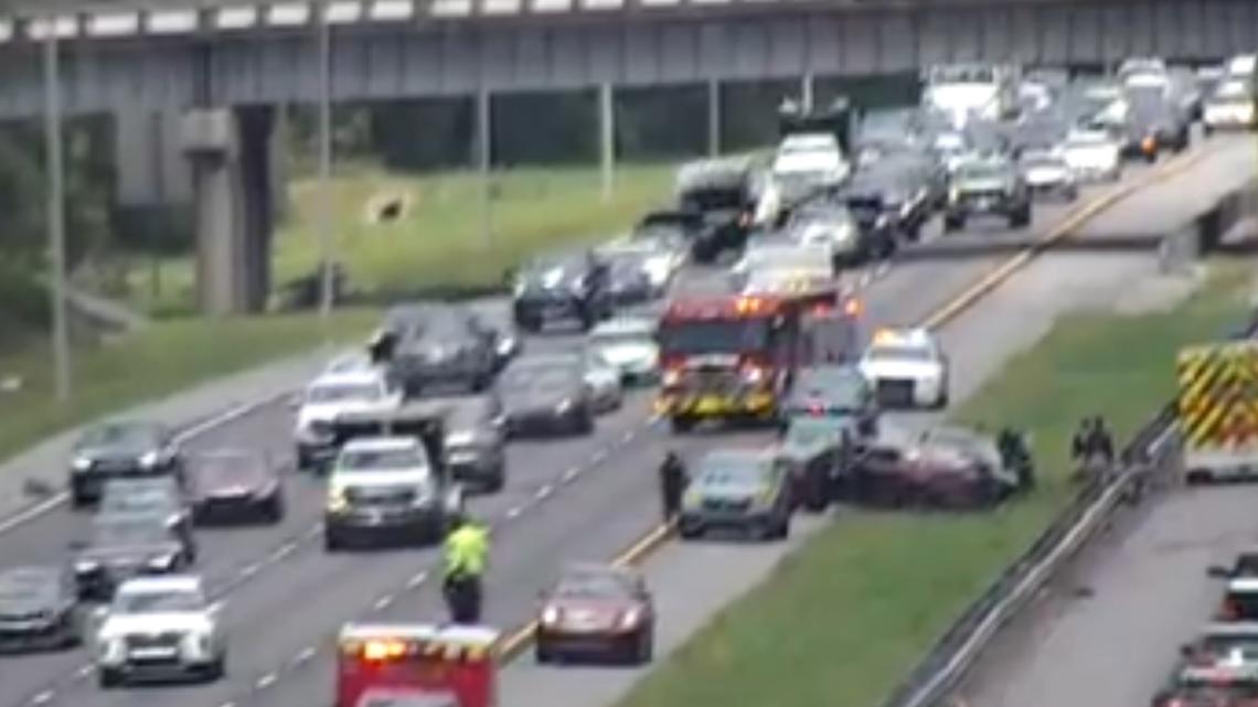 Crash with injuries causes slowdowns on I-295 near Wilson