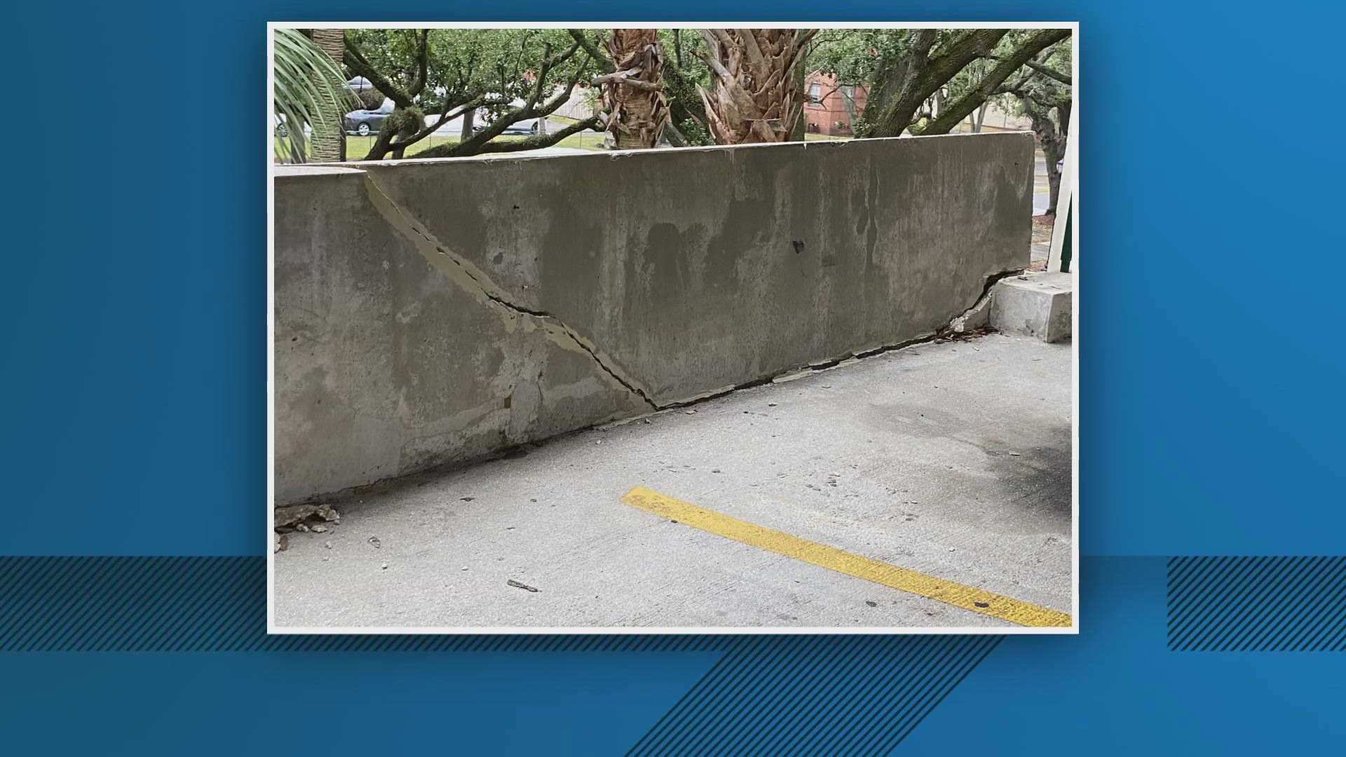 The crack is in the Dillon Garage on Riverside Avenue, while Garage 4 is still under renovation after the ramp collapse.