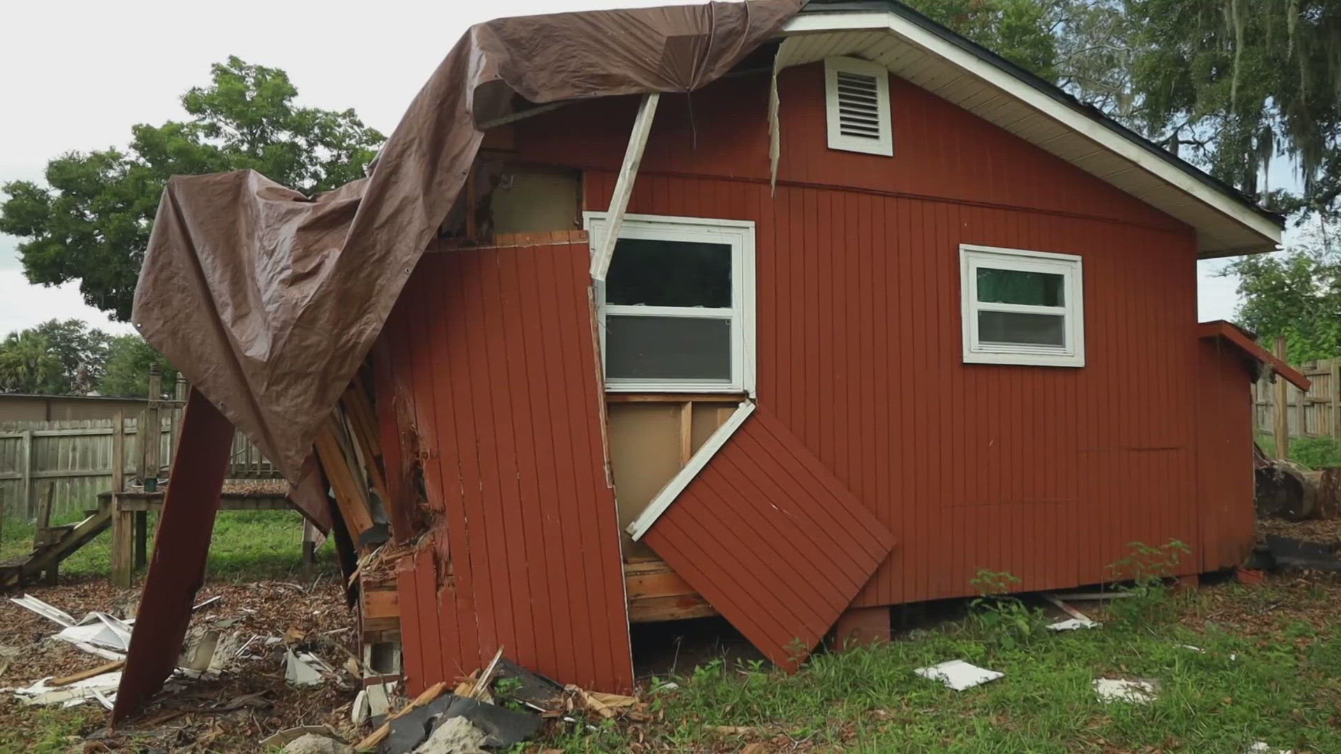 Letecia Newman spent thousands of dollars renovating a home for her mom. As it was almost finished, a neighbor's tree came crashing down on top of it.  