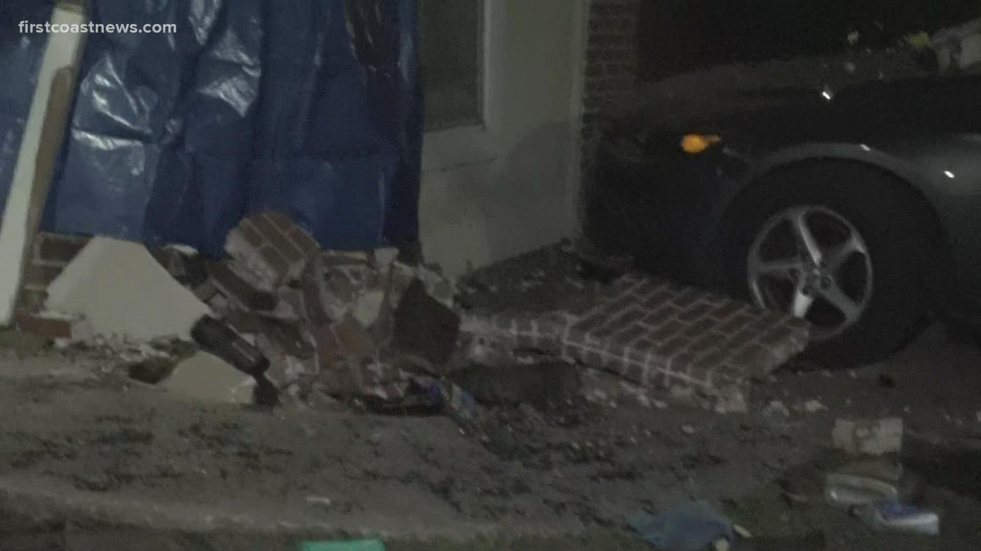 The Jacksonville Sheriff's Office is investigating after a car crashed into a home on the Westside Sunday night.