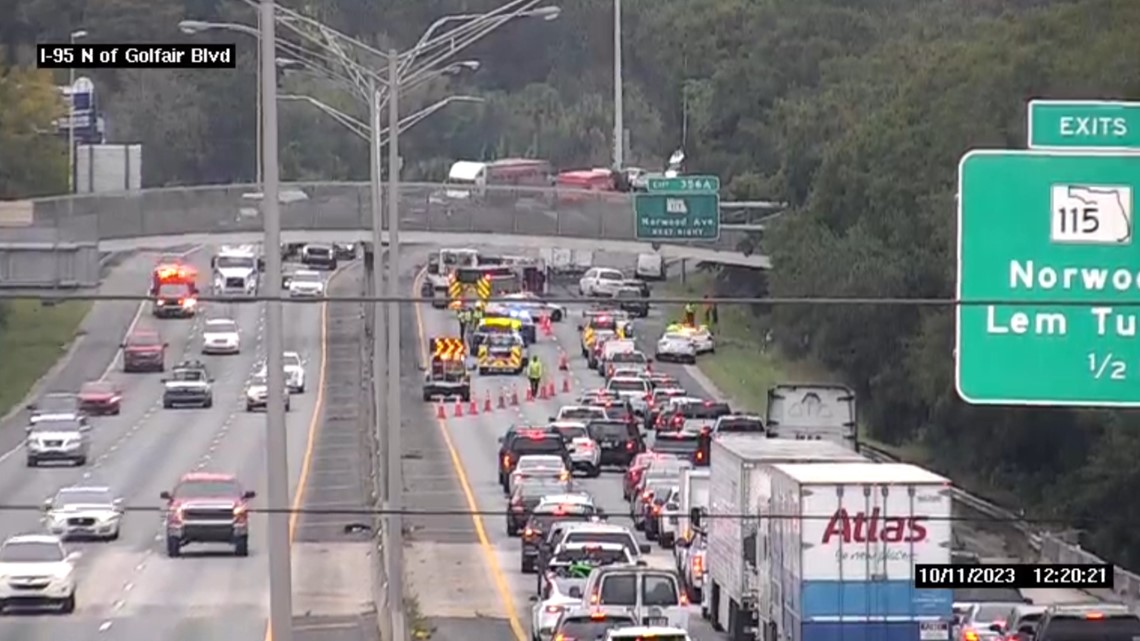 Why is there traffic on I-95 near exit 356A in Jacksonville