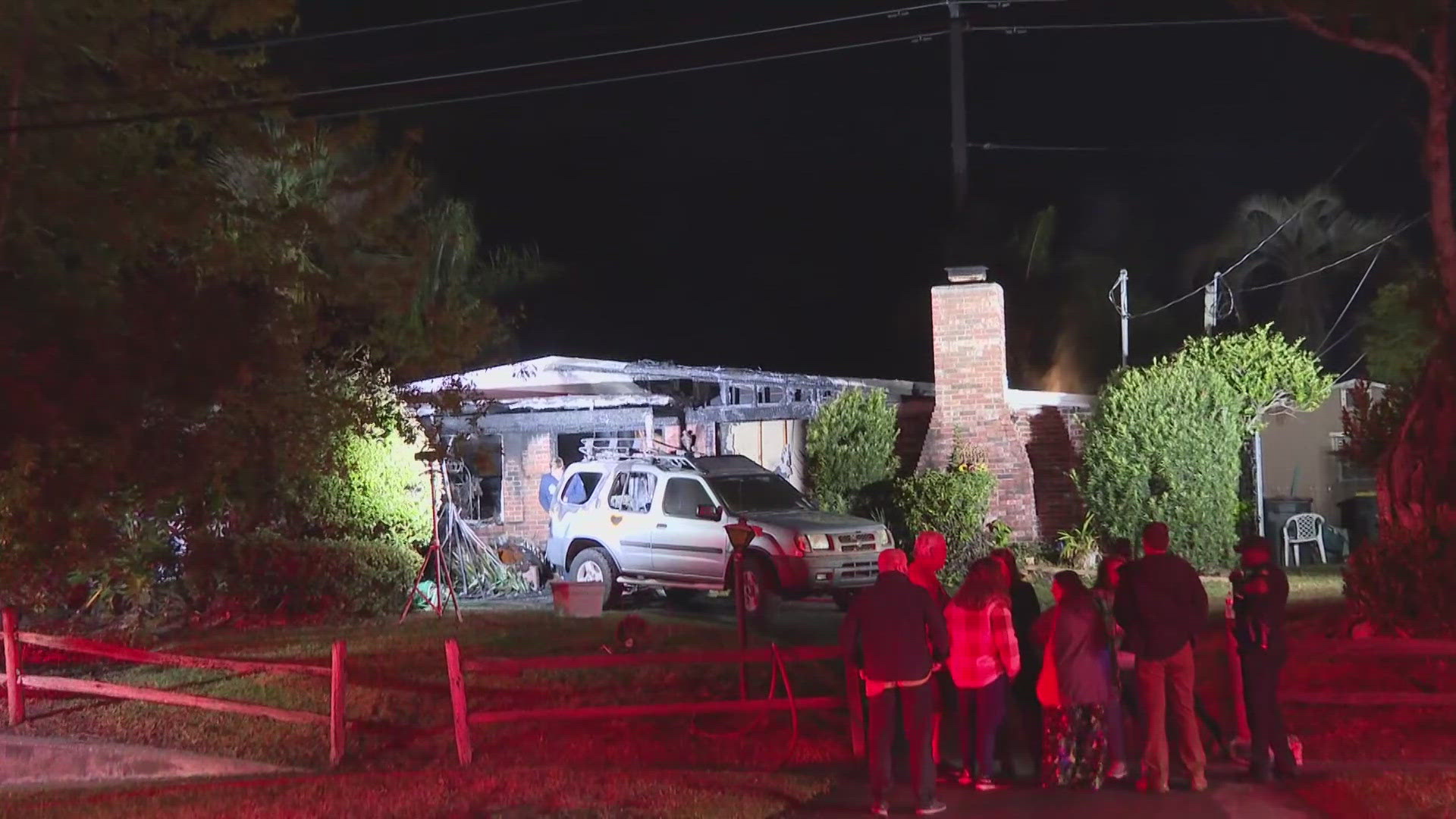 A dog was also killed in the fire, according to the Jacksonville Fire and Rescue Department.