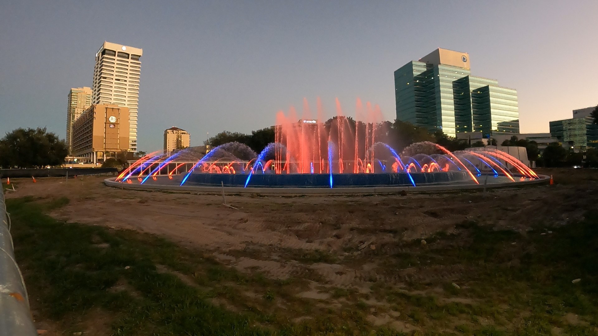 The City of Jacksonville said it ran a test on the fountains on Tuesday night, and it is still closed to the public.