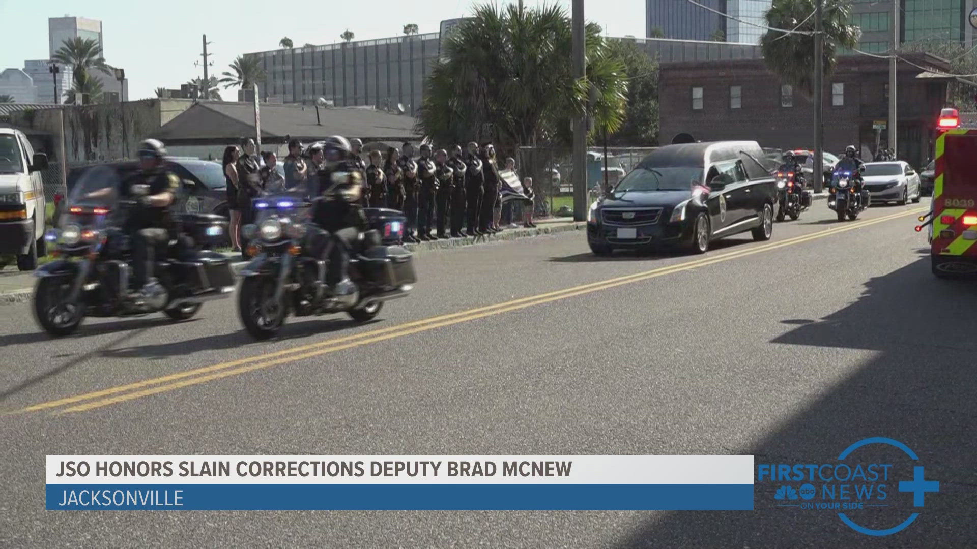 Corrections deputy Brad McNew was killed at a truck stop Saturday morning while he was off duty. The accused killer, Demaurea Grant, is in custody in North Carolina.