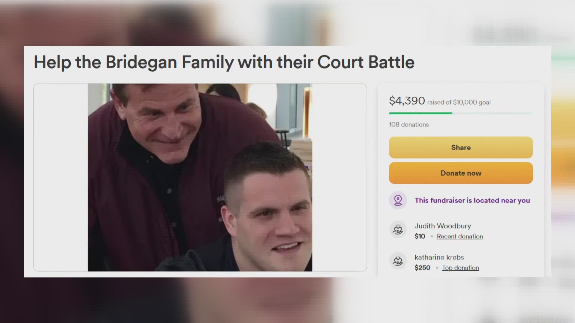 While Bridegan's ex-wife and accused killer has retained a high-profile attorney, his parents are asking for funds as they sue her for visitation rights.