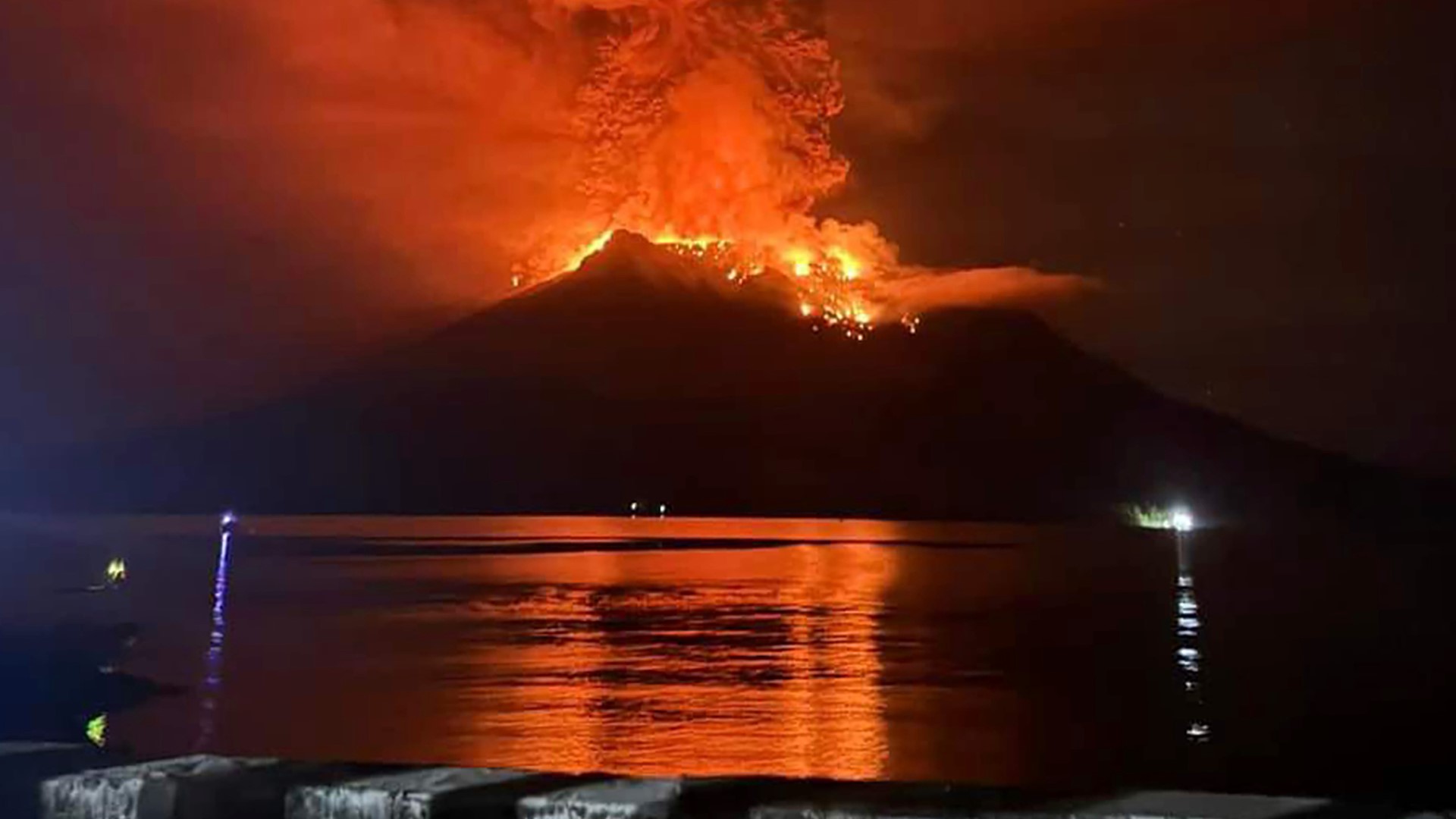 Officials worry that part of the volcano could collapse into the sea and cause a tsunami.