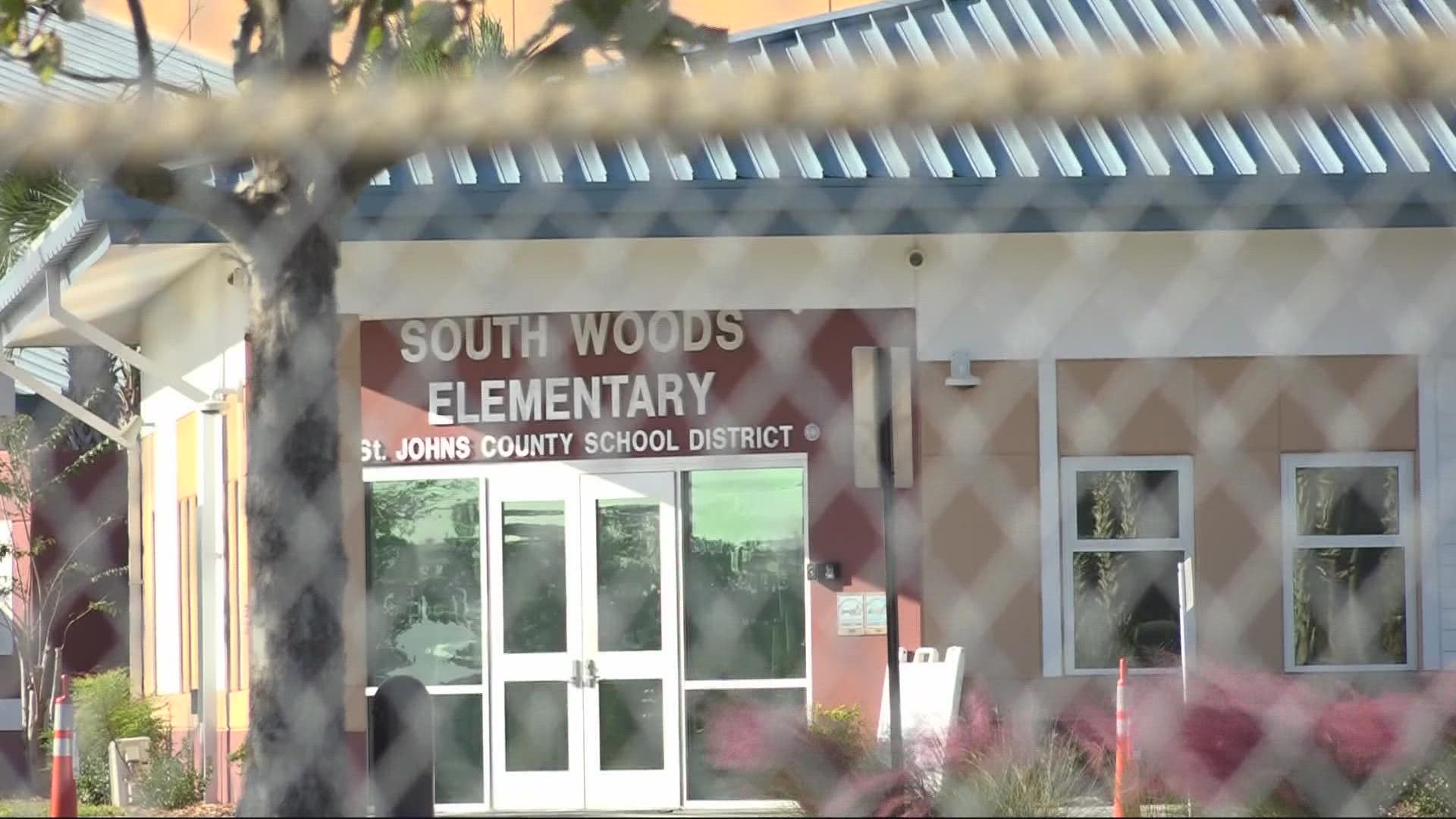 South Woods Elementary Principal Angie Rodgers said that the district took appropriate actions to clean the areas the student had occupied.