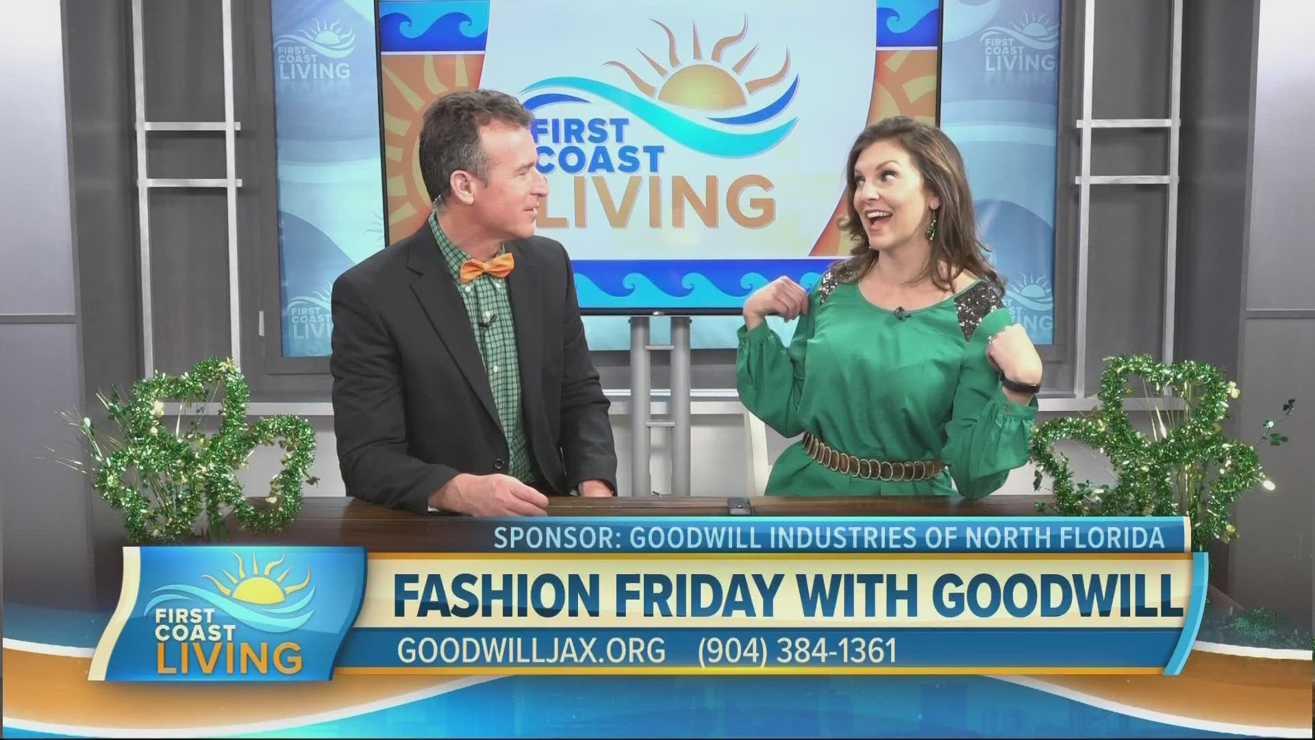 Don't get pinched this year! Goodwill has loads of green clothing and the racks are color-coded for speedy shopping.