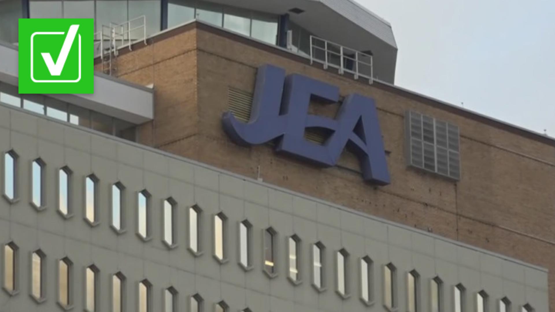 Can JEA charge you a service fee if you pay with a debit or credit card?