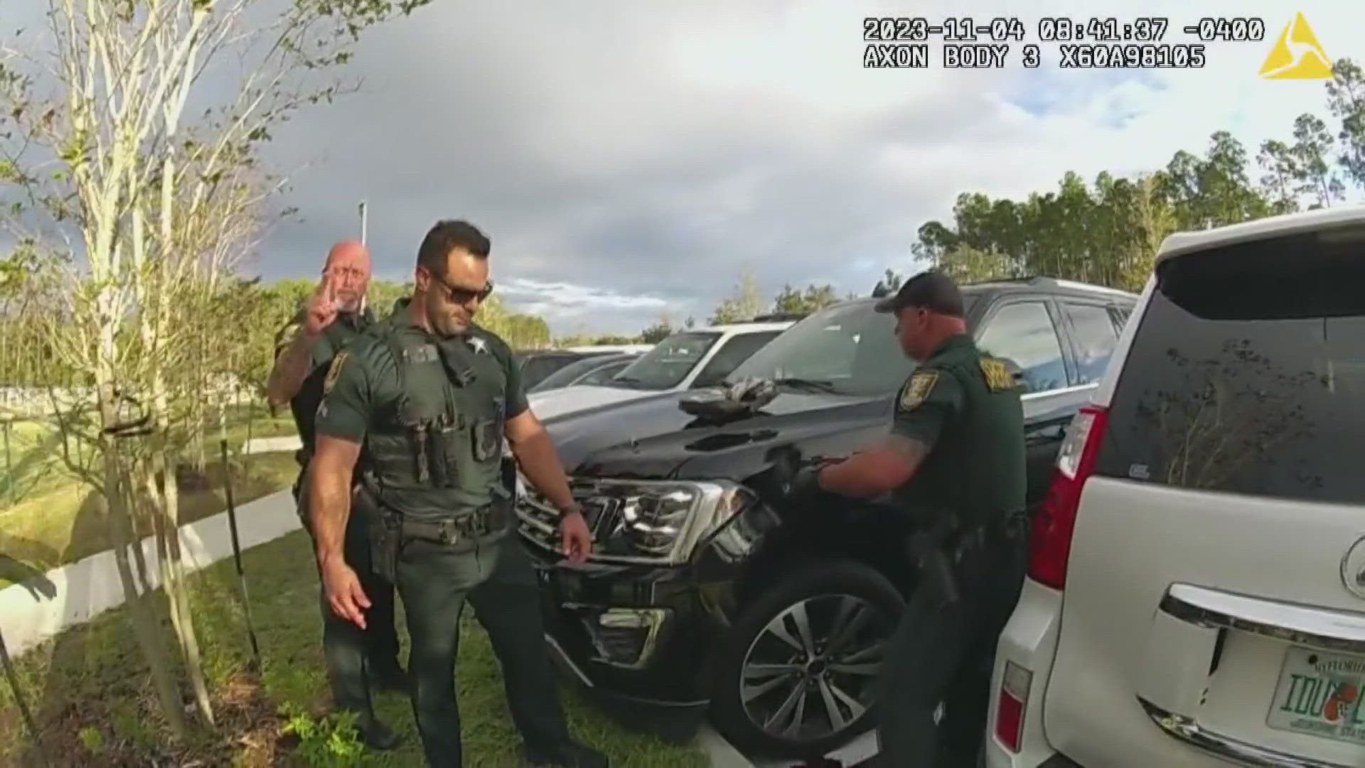 Two deputies fired shots, the footage shows.