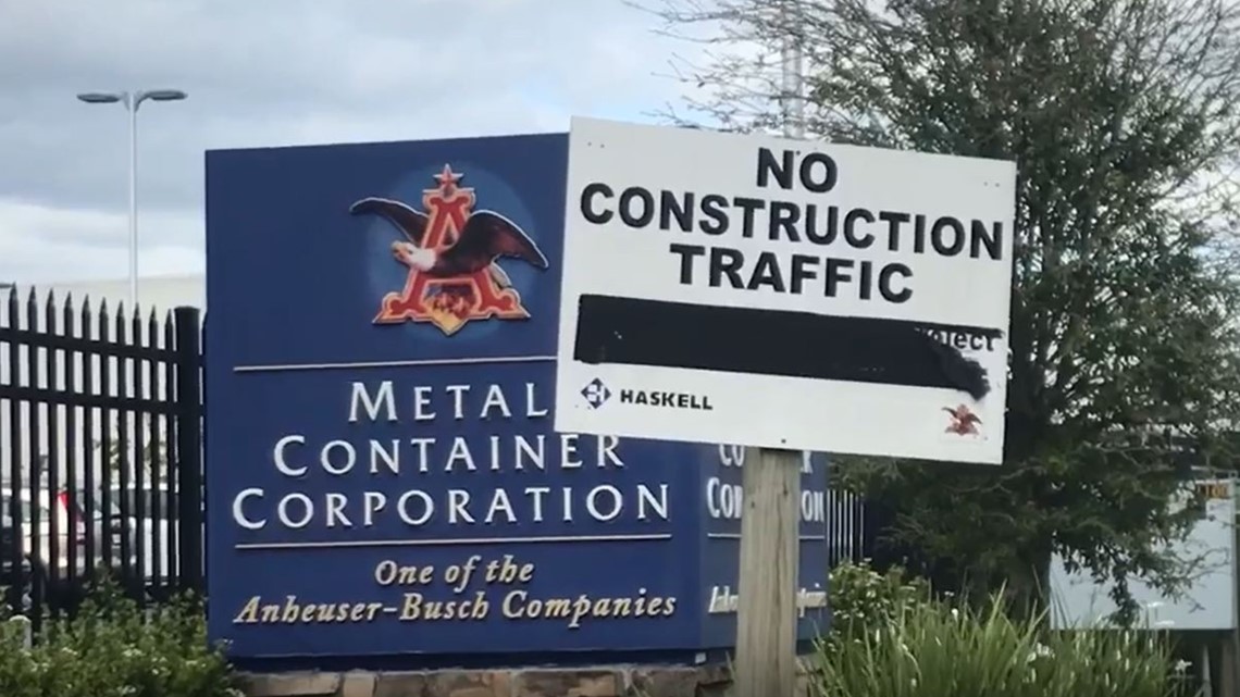 Fire at AnheuserBusch Metal Container facility in Jacksonville