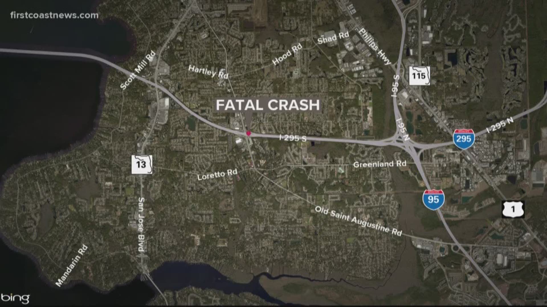 A man is dead after a head-on crash on Interstate 295 in Bartram Park Sunday evening.