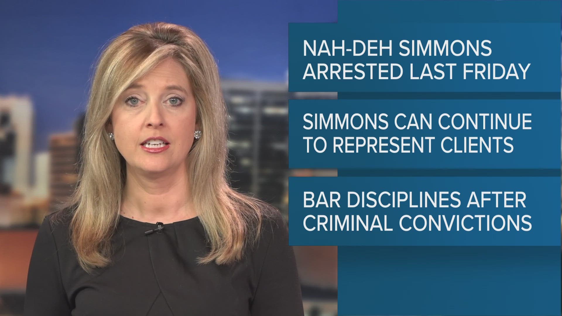 The Florida Bar has opened an investigation into Nah-Deh Simmons after his arrest for soliciting perjury in a murder case. For now, he continues to practice.