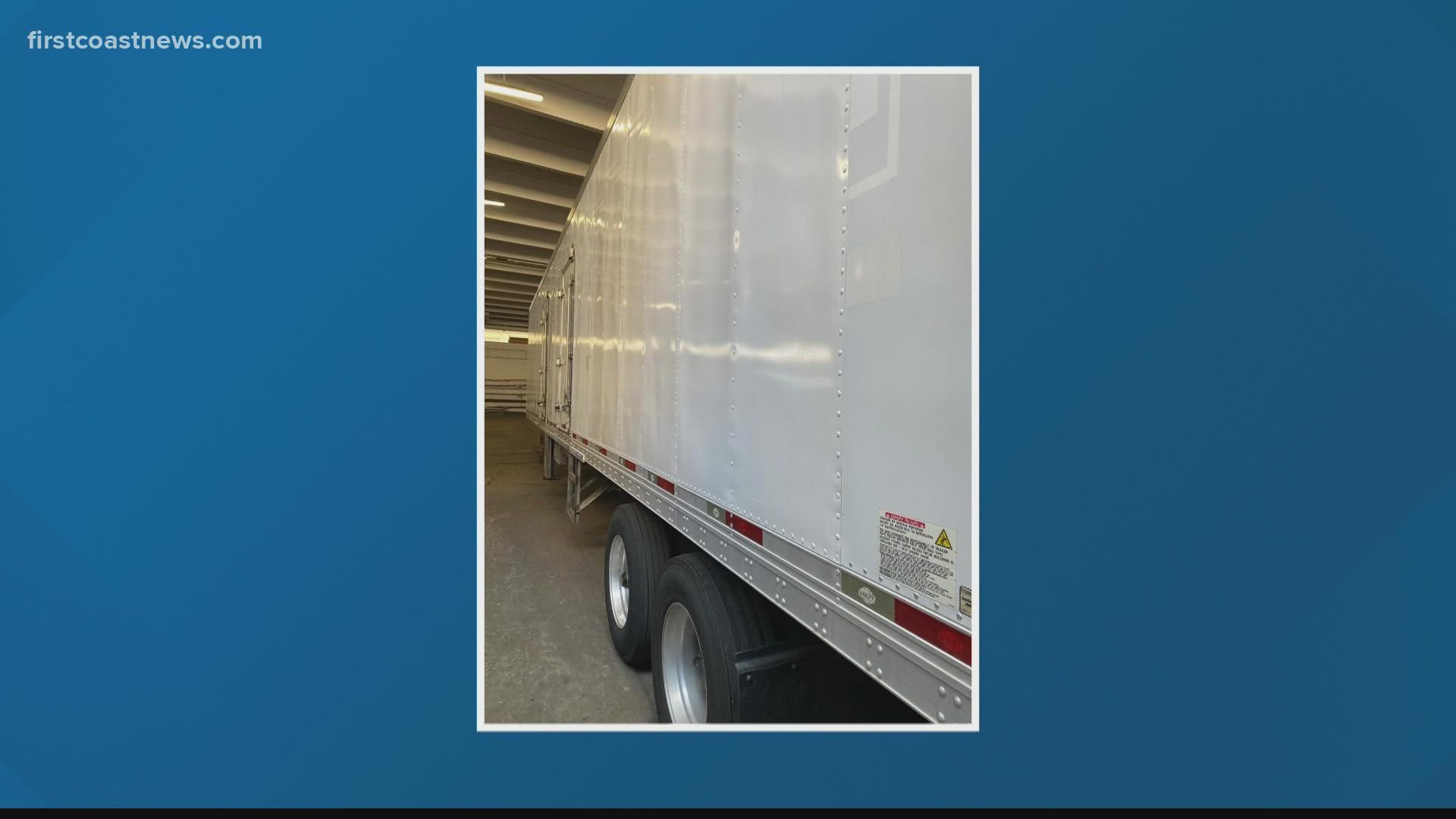 In a statement sent to First Coast News, Baptist said the refrigerated trailer will be used by its five-hospital health system if needed.