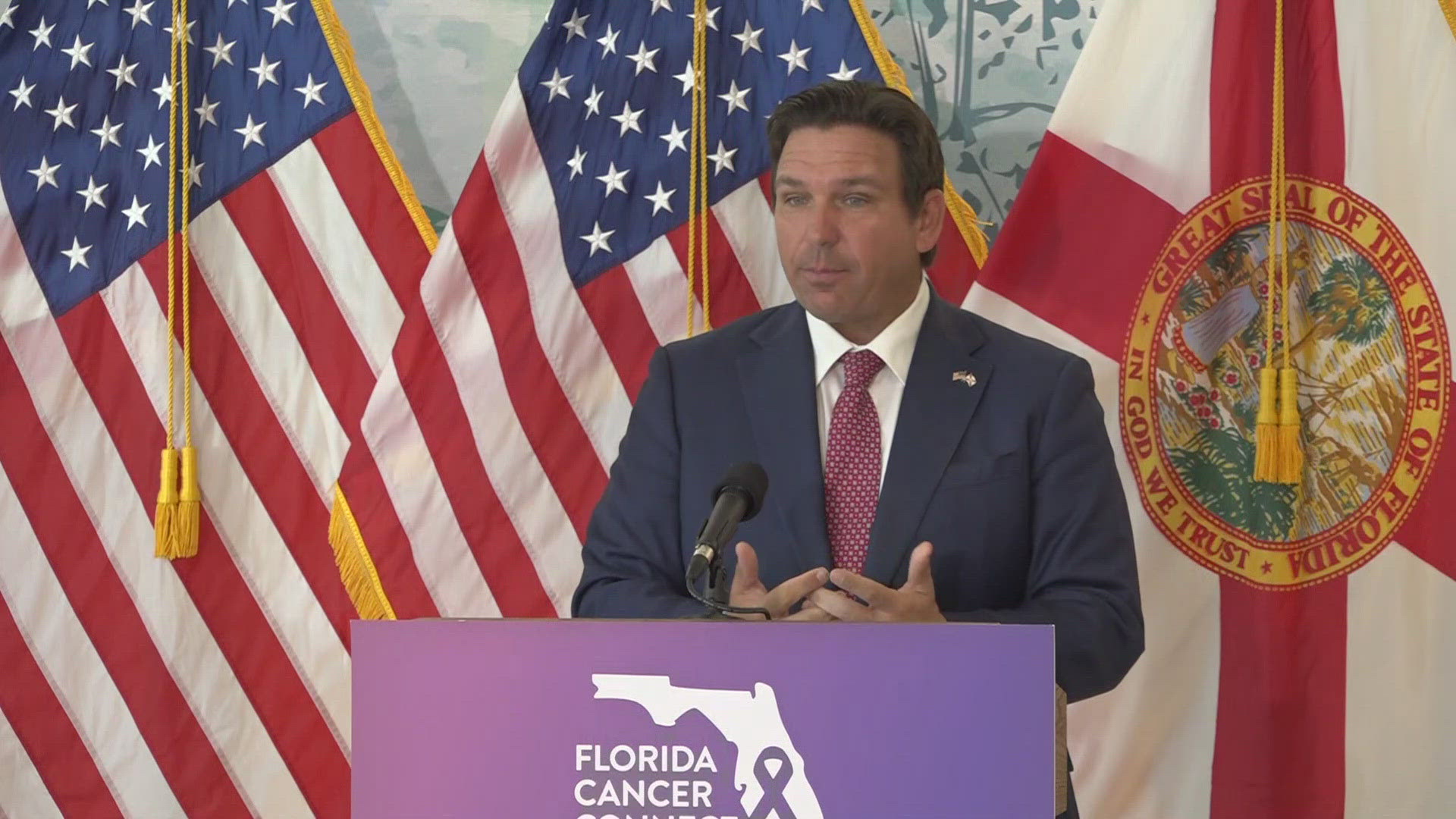 Florida Governor Ron DeSantis explains how he is using the death penalty now in Florida. He spoke at a Florida Cancer Connect event in Jacksonville on Nov 3.