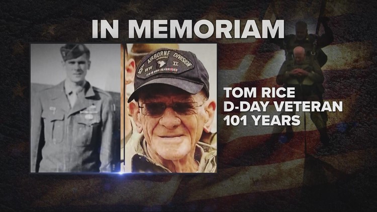 D-Day veteran Tom Rice has passed at age 101