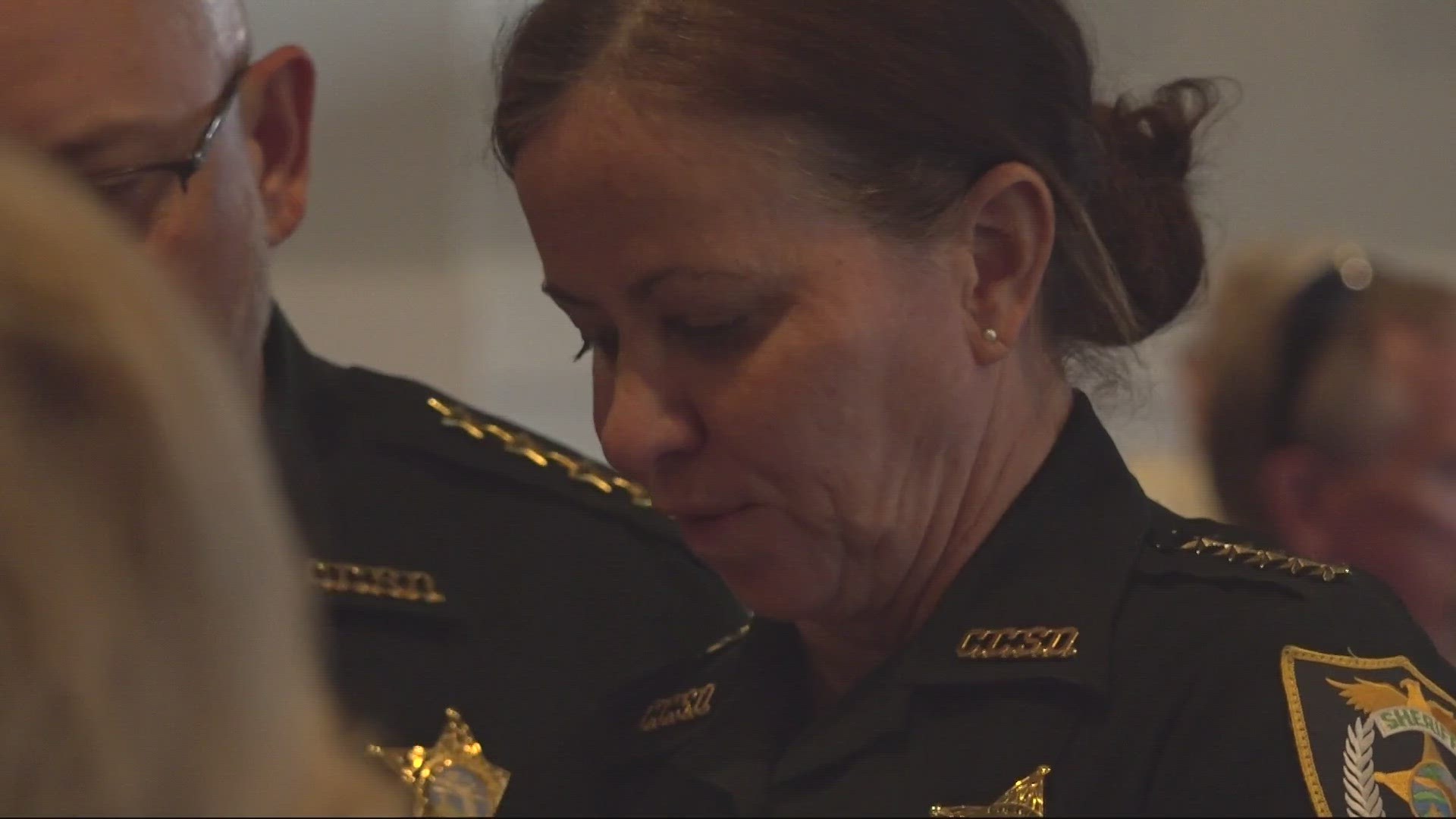 Clay County Sheriff Cook hosts town hall event, says some crime numbers are down.