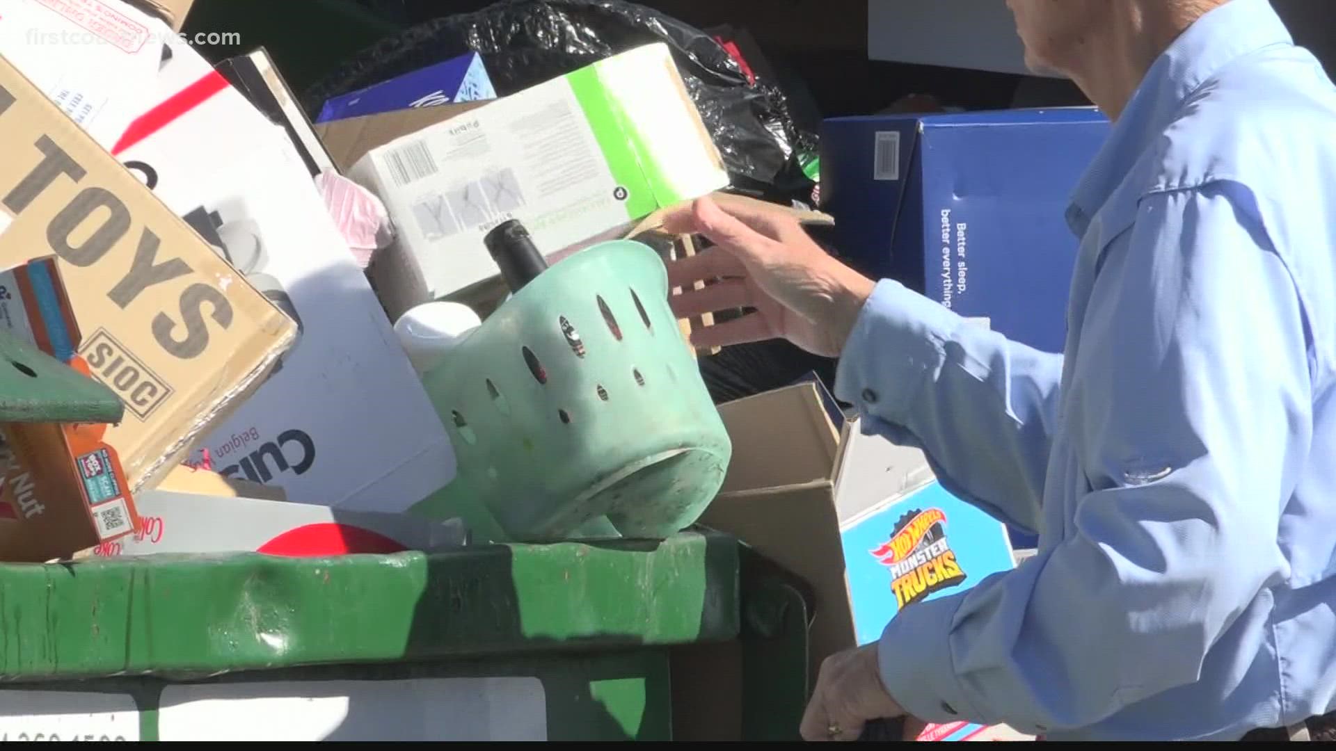 There are 14 locations in Jacksonville where one can drop off their recyclables.