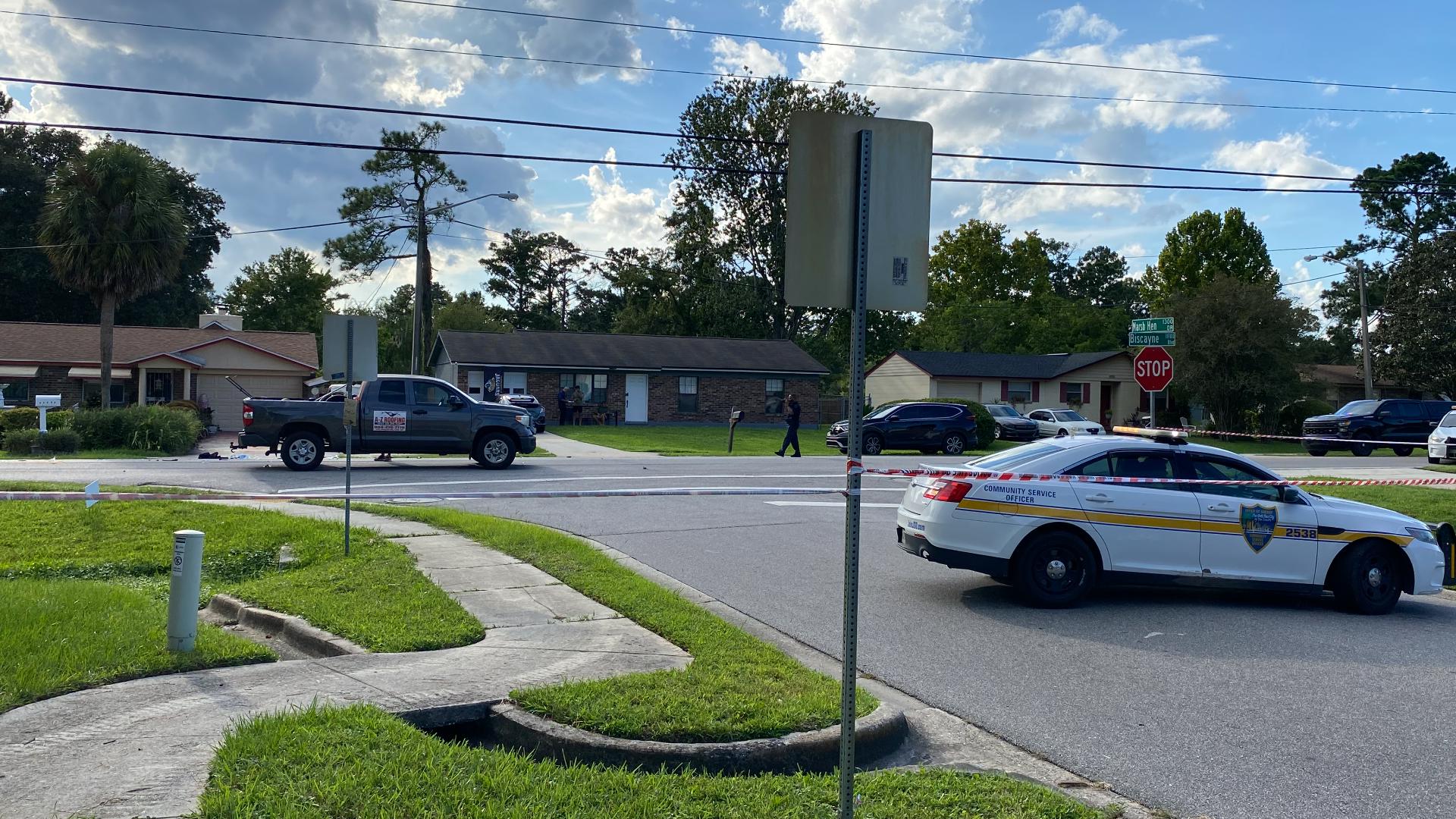 The Jacksonville Sheriff's Office says a young teen was hit by a pickup truck on Biscayne Drive Thursday afternoon.