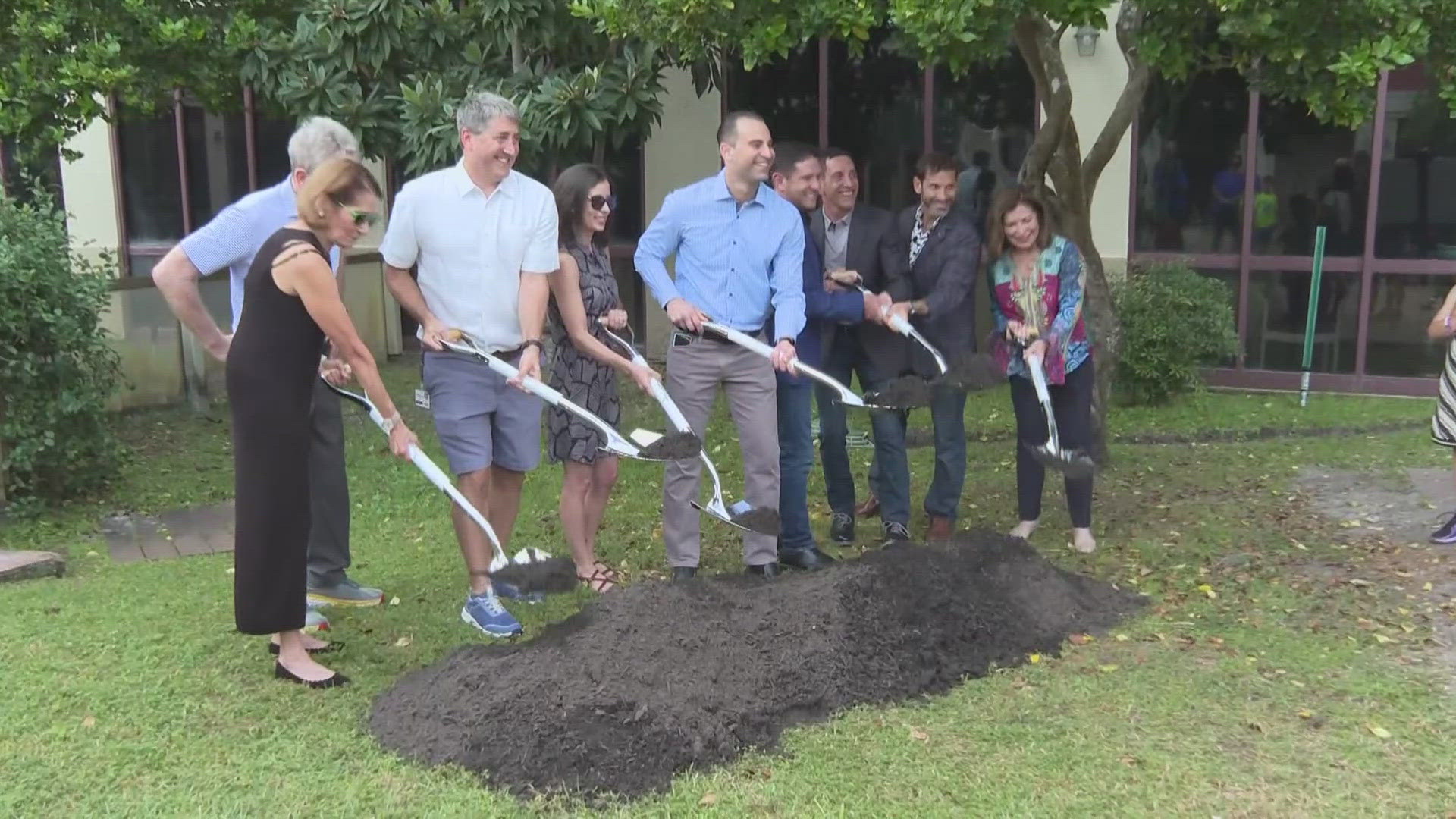 The organization's CEO, Adam Chaskin, said Monday at the groundbreaking ceremony that the courtyard will bring forth a new two-story building, splash pad and more.