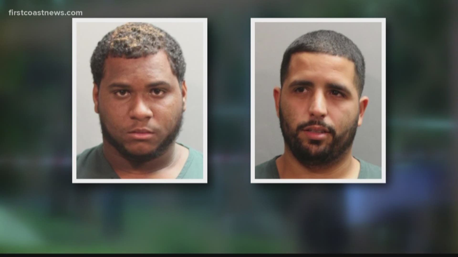 Two men were arrested Friday after police say they swiped envelopes containing credit cards off porches in an Atlantic Beach neighborhood.