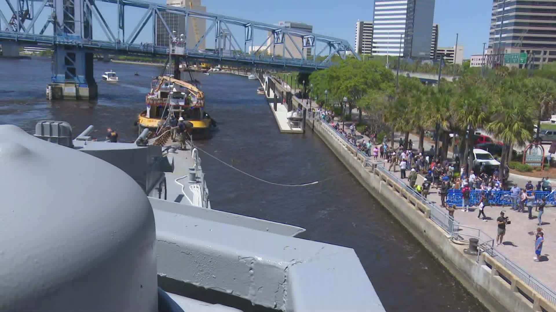 One of the most decorated ships in the history of the U.S. Navy, the vessel will be the featured piece of the Jacksonville Naval Museum.