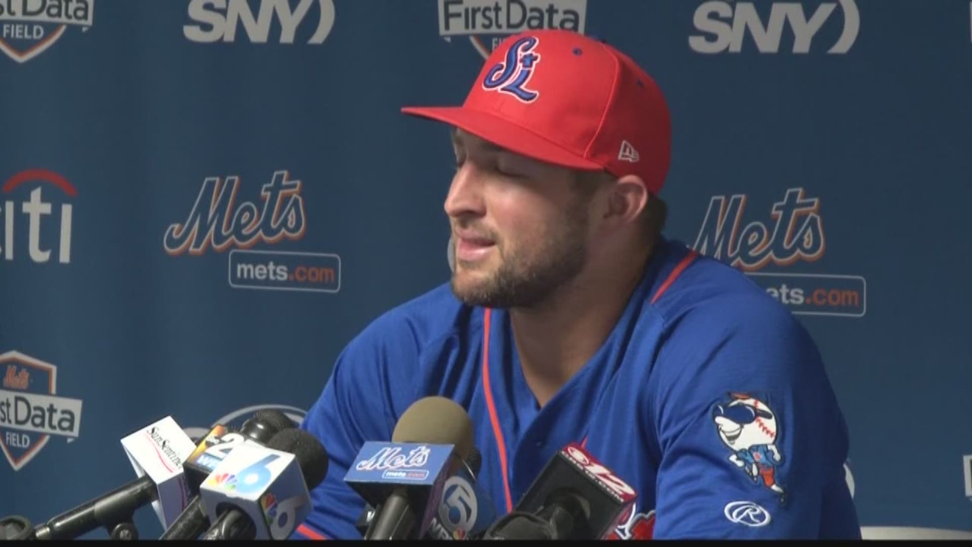 Jacksonville native Tim Tebow made his debut with the Port St. Lucie Mets on Tuesday.
