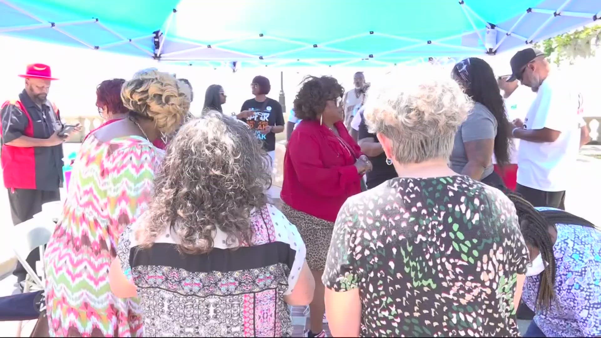 Dozens of community members impacted by local crime gathered at Memorial Park in Riverside to call for change.