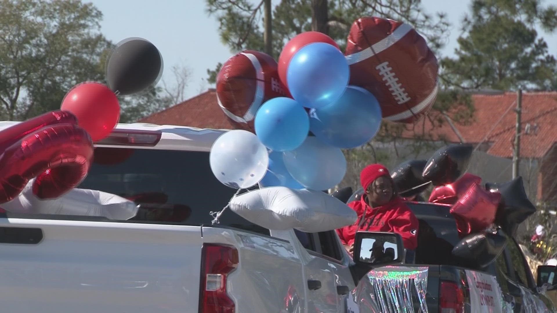 Pierce County honored native son and Georgia QB Stetson Bennett, their 2020 State Championship football team & other champion teams with a parade.