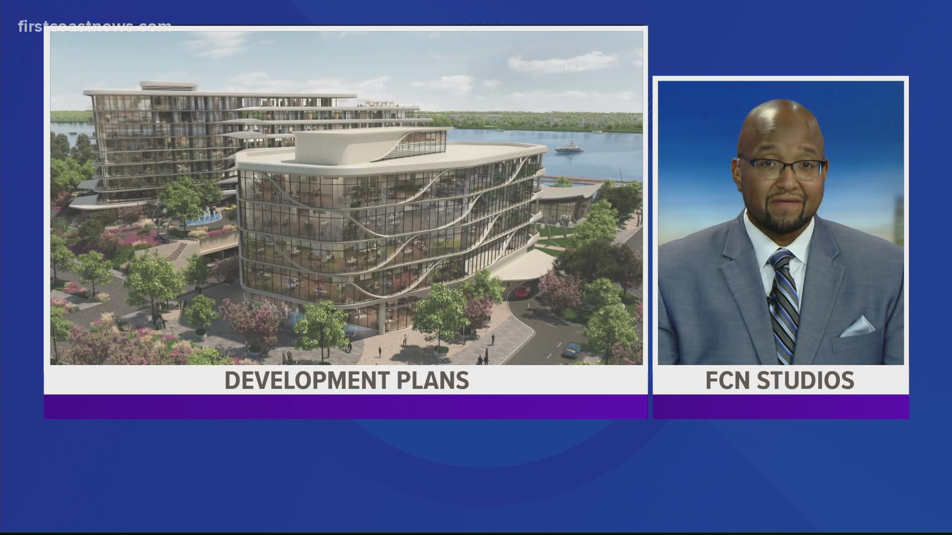 The plan includes a Four Seasons hotel, marina improvements and a new Jaguars training facility.