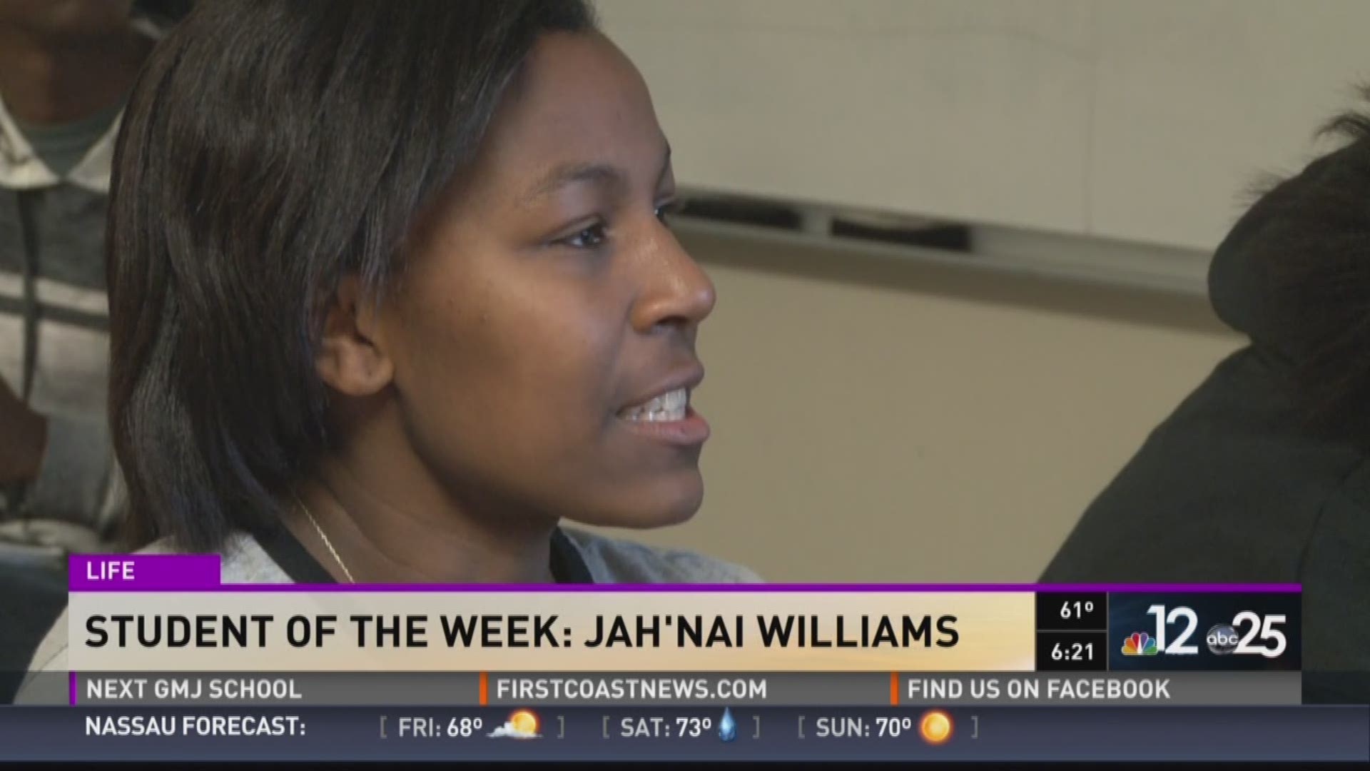 Jah'nai Williams is the student of the week.