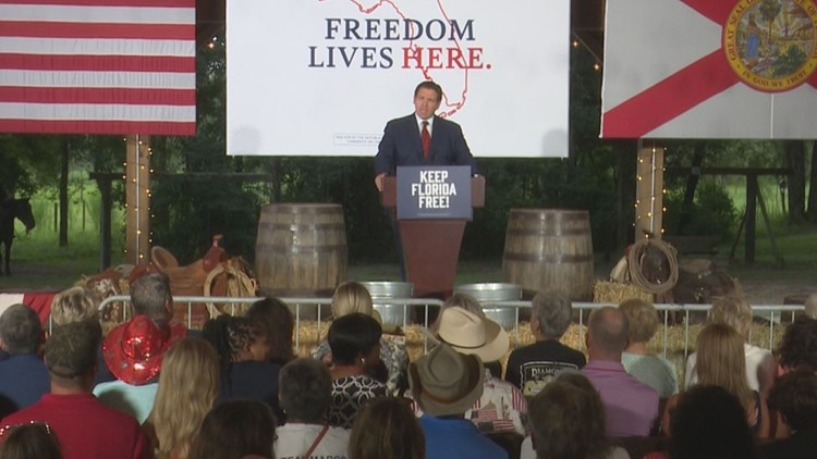 Gov. DeSantis, other top Republicans make stop in Jacksonville on 'Keep Florida Free' campaign tour