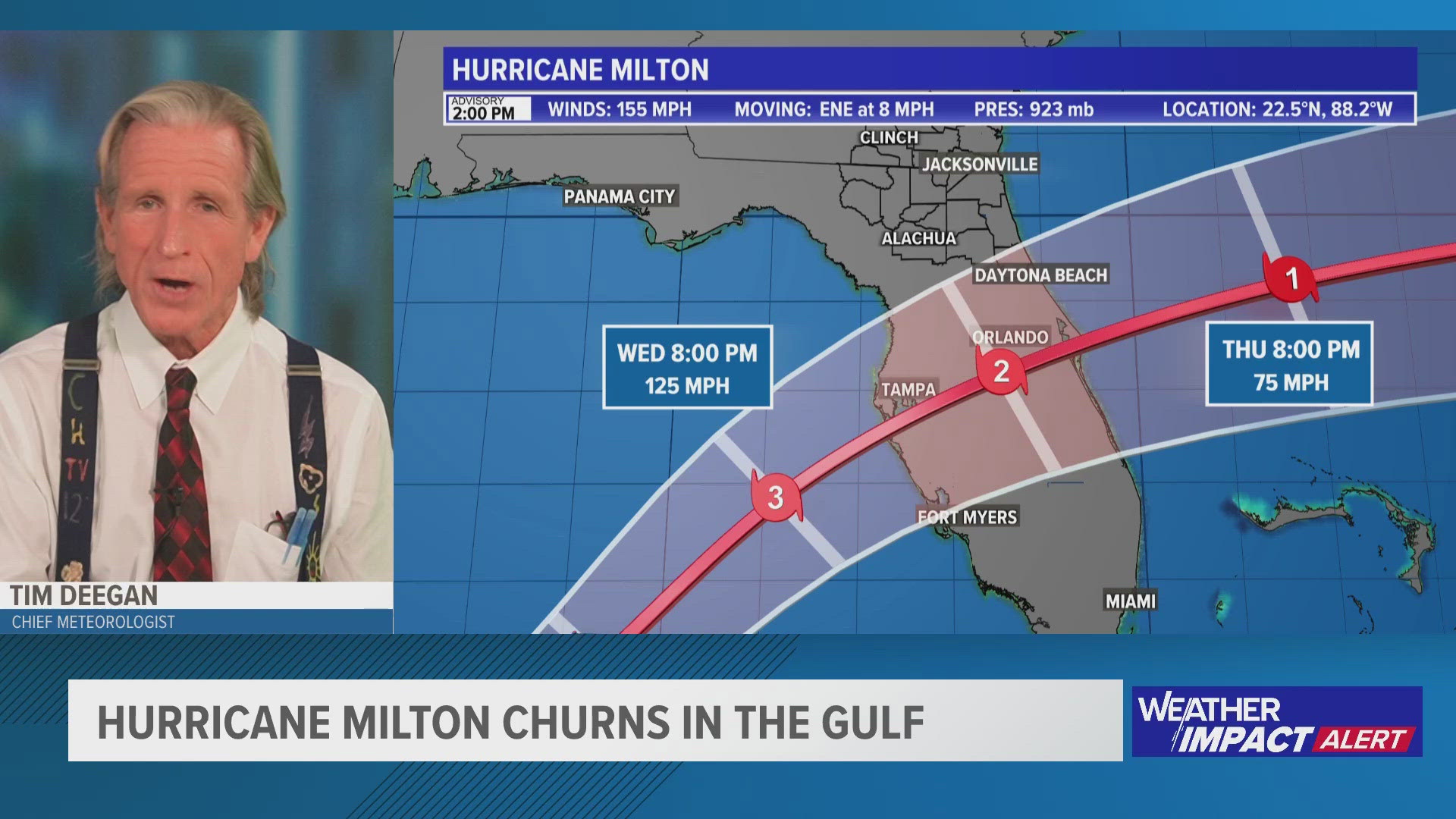 Milton's impacts to the First Coast will arrive Wednesday, with the worst of the weather being Wednesday evening to Thursday morning.