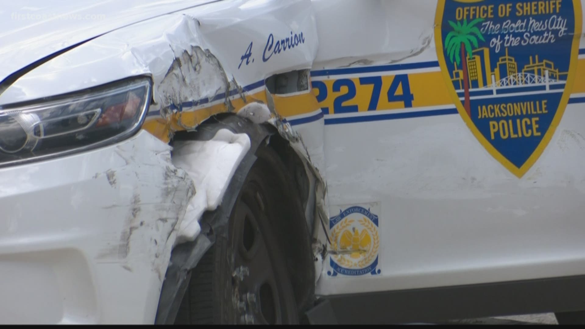 Two JSO patrol cars collided on the Eastside while responding to an incident.