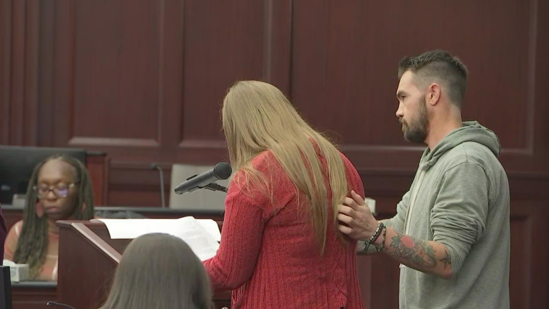 Lisa Rucker, who is Ashlee's sister and was shot in the face by Absher, told the judge today that he took away the last person who loved her unconditionally.